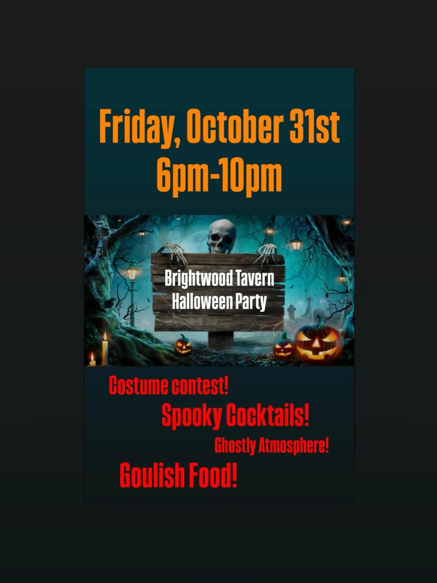 Have you got your costume picked out yet?!
.
.
Friday, October 31 from 6 PM to 10 PM the lights go out &amp; the party starts!
Join us for some disgustingly delicious food, good music, some crazy Halloween cocktails, TONS OF CANDY &amp; our first Hal
