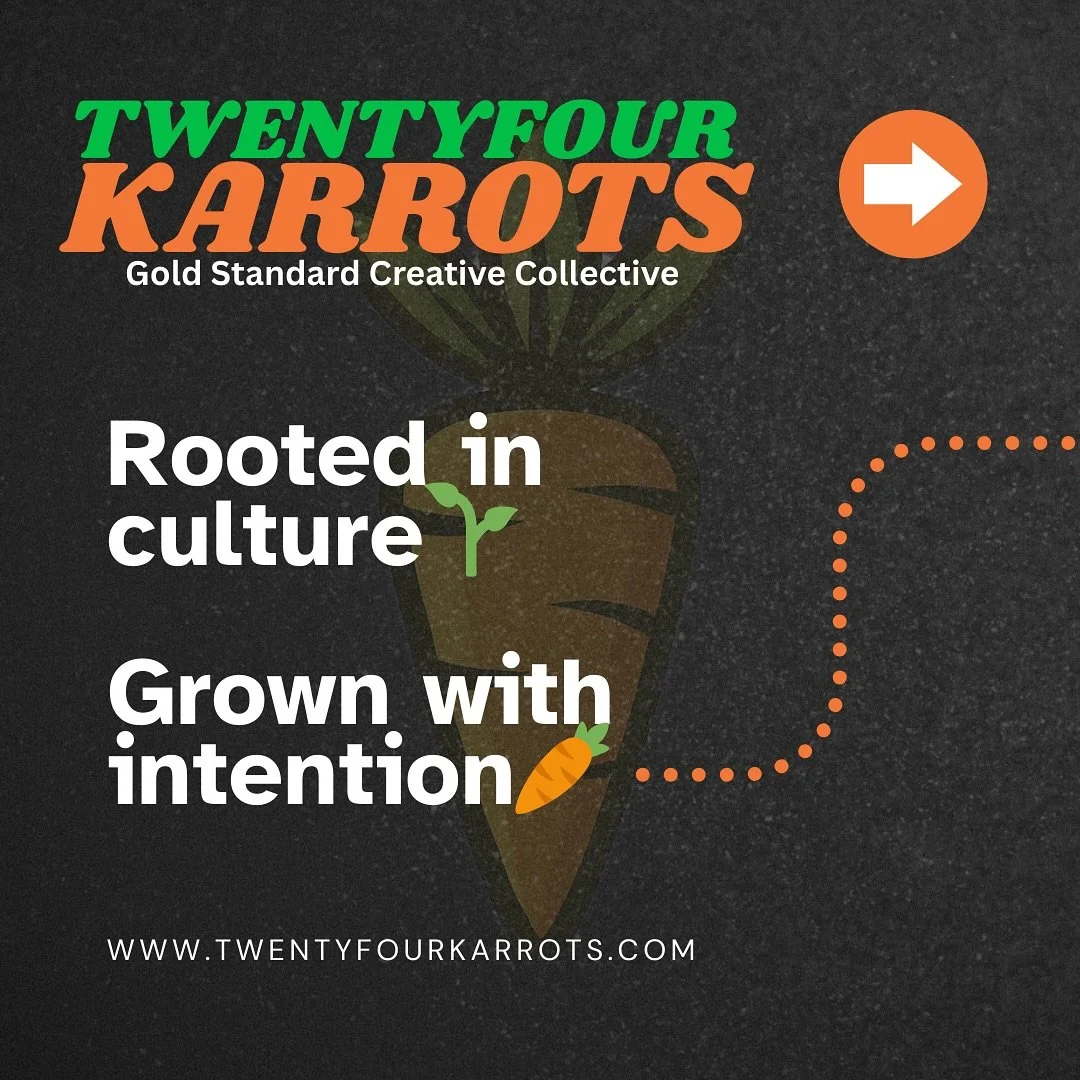 We are 24 Karrots.

🌱 A creative collective rooted in culture, grown with intention.
🥕 We work with artists, brands, and communities to turn vision into gold.

Every project is a chance to create stories that connect, inspire, and shine.

⬇️ Follow