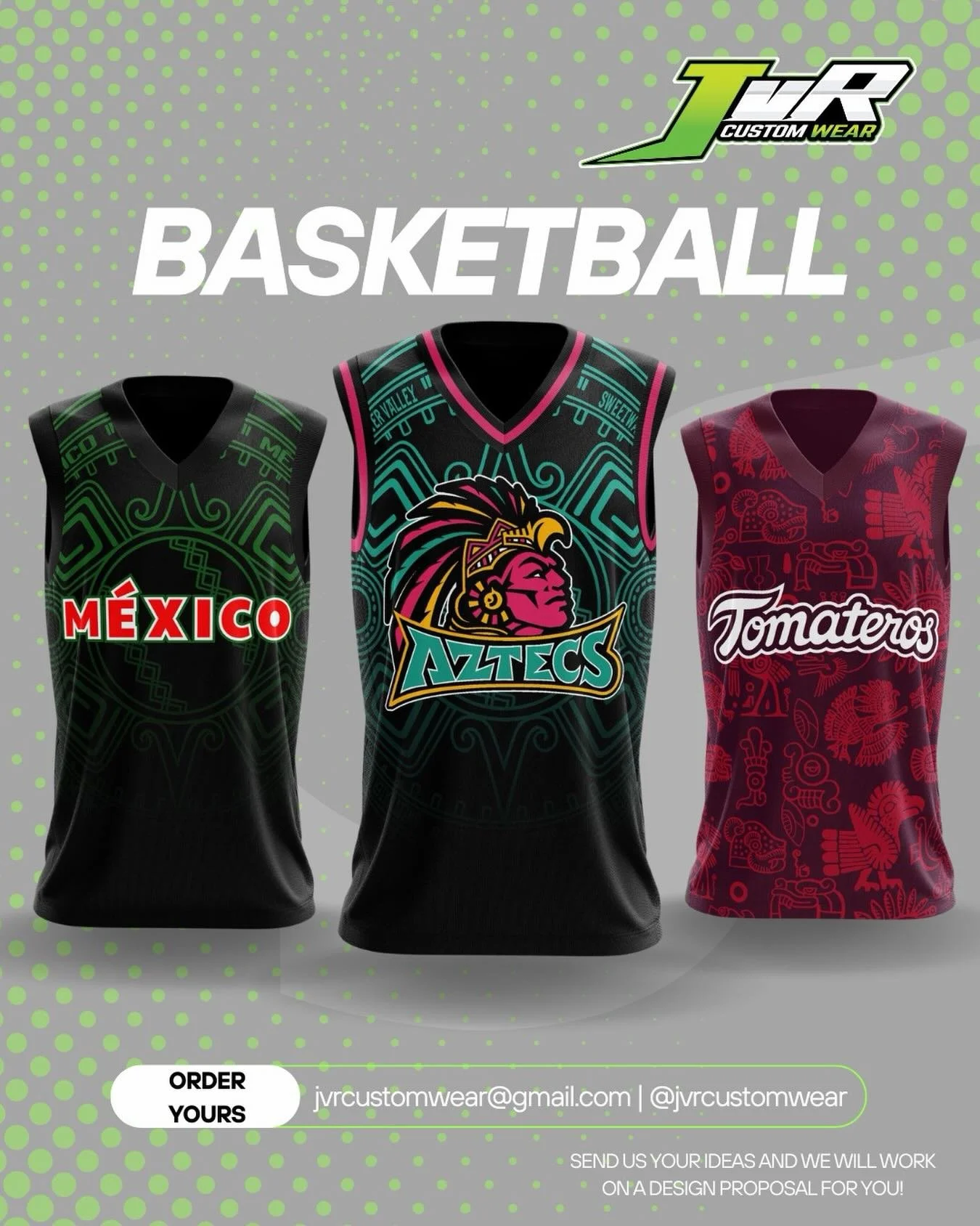 🏀 Custom Basketball Jerseys 🏀

Lightweight &bull; Breathable &bull; Built for performance

Your team, your identity. ✨

Send us your ideas &rarr; we&rsquo;ll design a proposal.
Add names, numbers, and logos to make it truly yours.

📩 DM us today a
