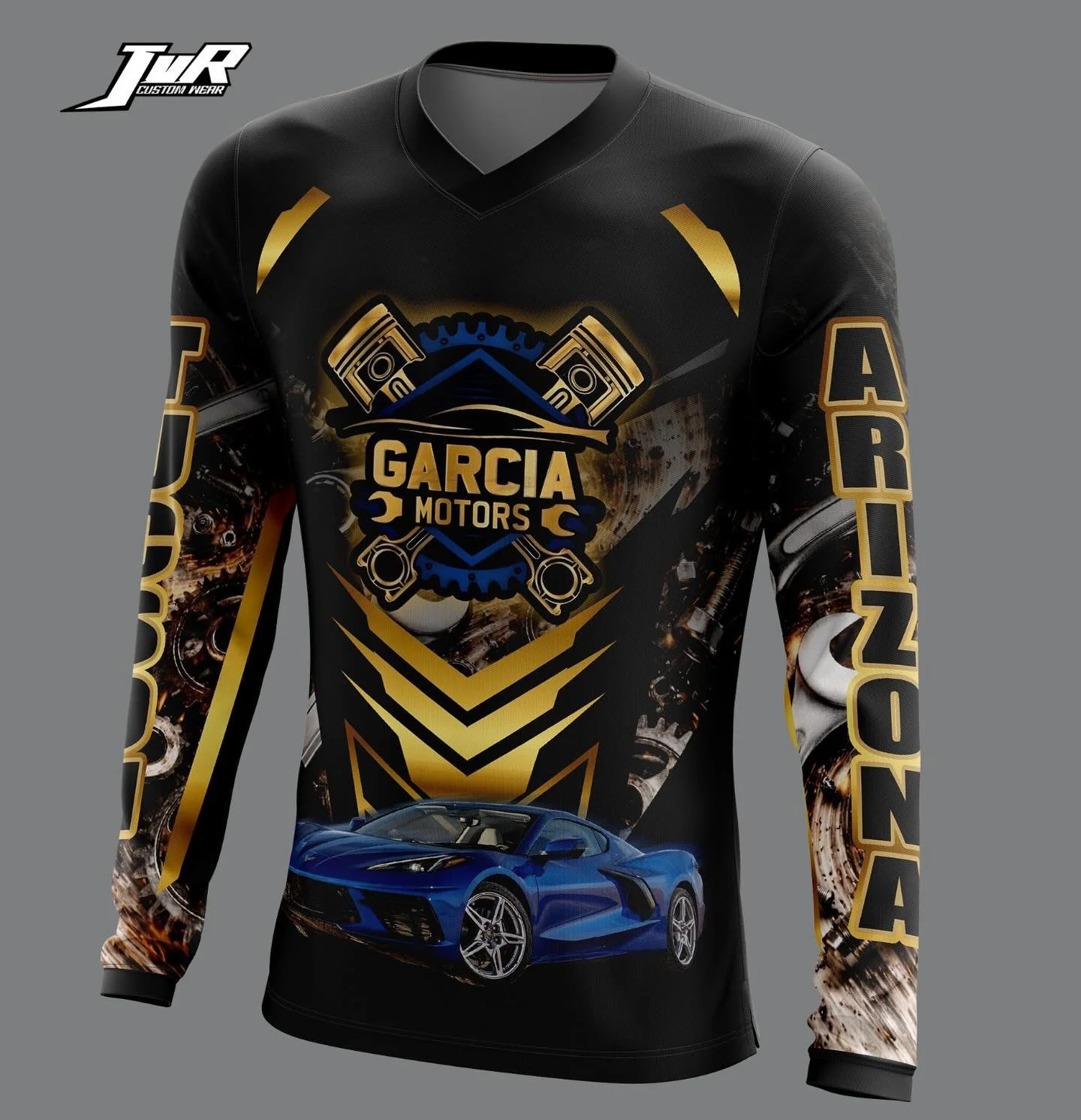 Make your business stand out with fully customized jerseys 👕✨

Create a unique look for your brand with premium quality, fully personalized jerseys. Add your logo, colors, names, numbers, and any details you want! 
Designed exactly to represent your