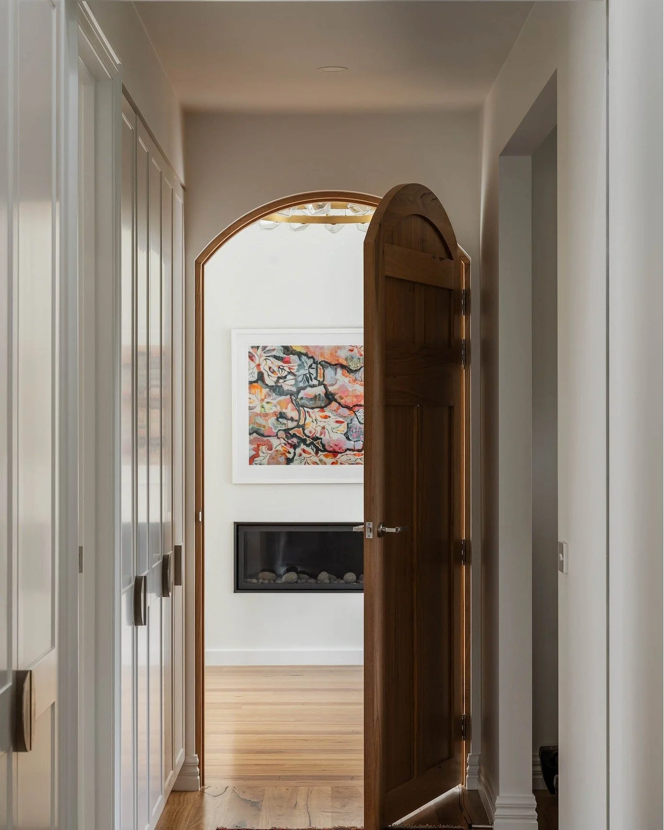 Our Francis St project blends contemporary living with preserved heritage.

A modern extension introduces a master suite with a refined WIR and ensuite, while the existing living area was carefully updated to keep the original mouldings and lead-ligh