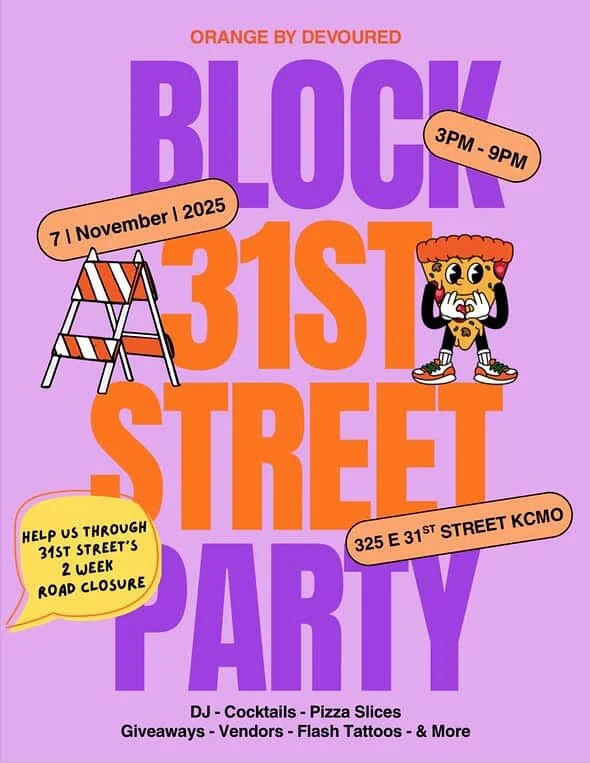 This Friday (November 7th), we will be at the 31st St. Block Party by @orangebydevoured. Please come through to support them and other local businesses, as they bring the community together for a good time. &nbsp;If you stop by and donate a snack to 