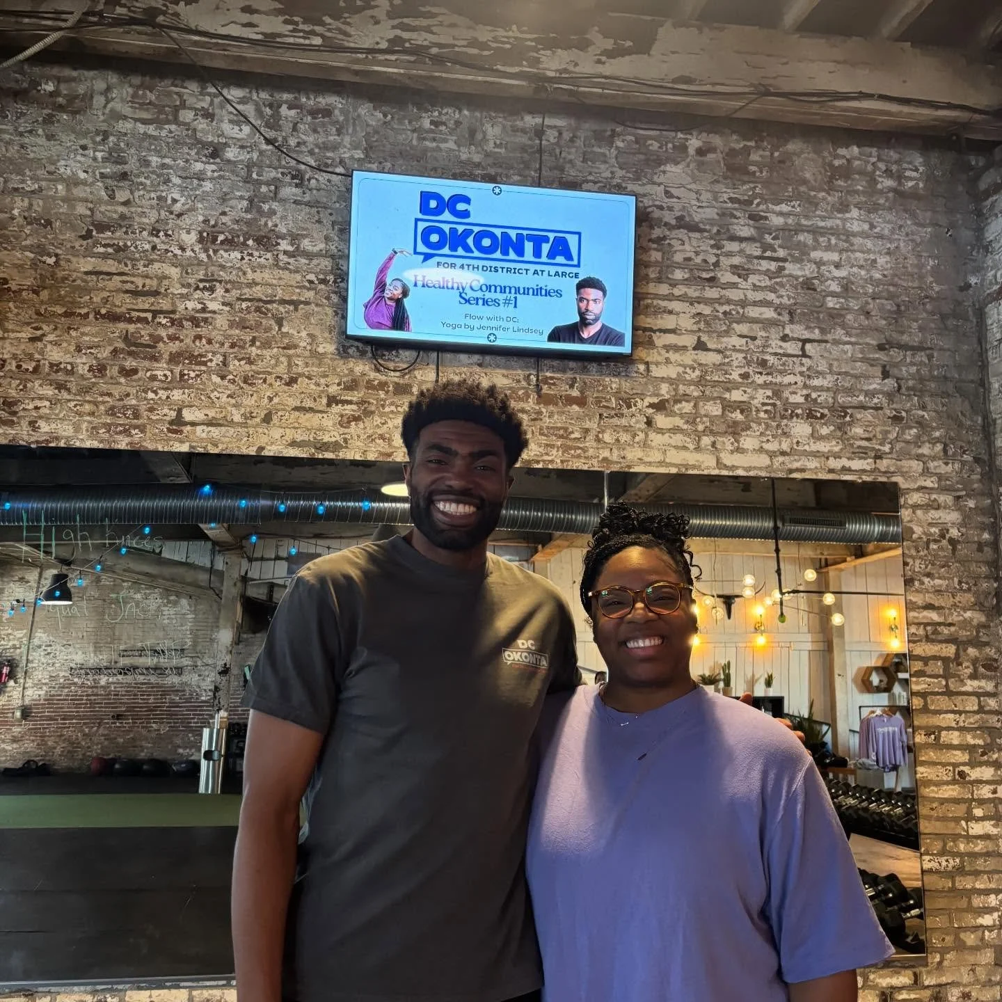 Our first Healthy Community Series event was a great success. 

Jennifer Lindsey led us through a yoga flow inspired by civil rights leaders Rosa Parks, reminding us that rest is radical and collective self-care is important for the work we do to sup