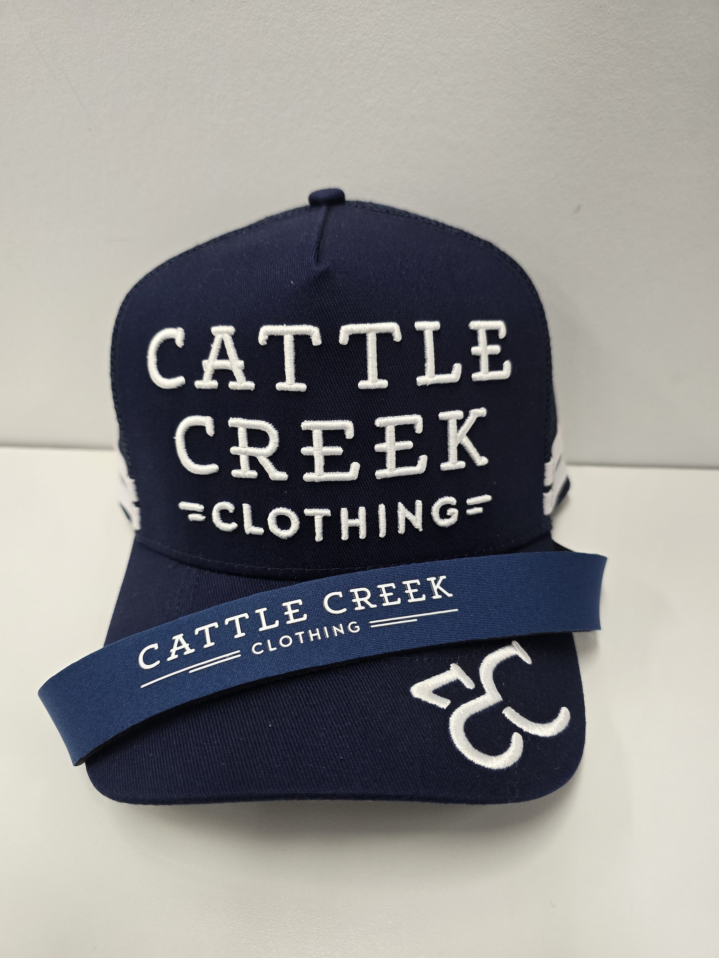 3C Trucker Cap in Navy Blue & White