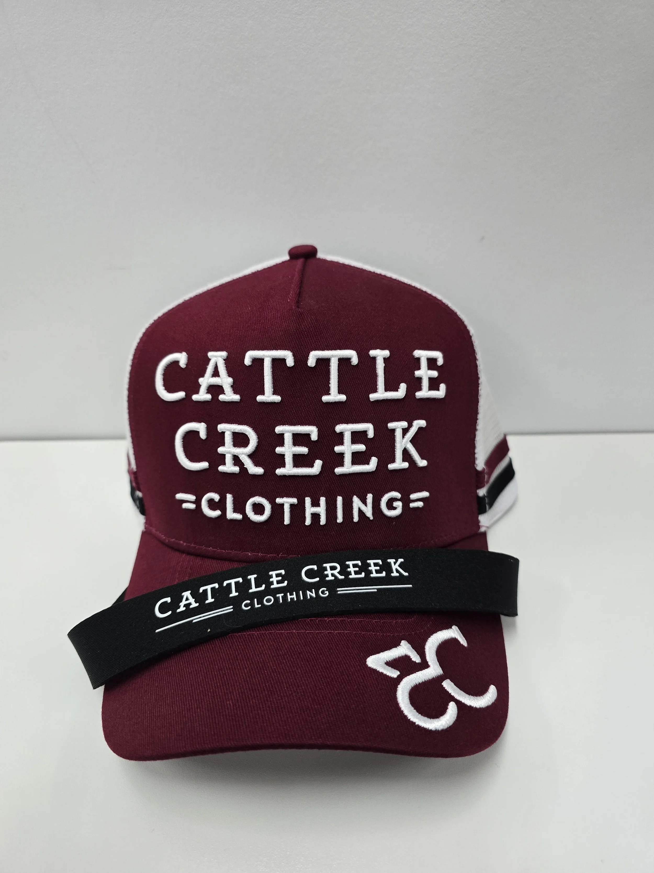 3C Trucker Cap in Maroon & White
