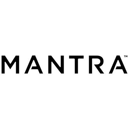 The word "MANTRA" in bold black capital letters on a white background.