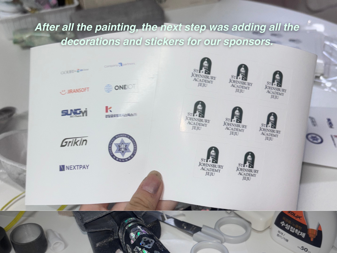 Custom made stickers for our sponsors!