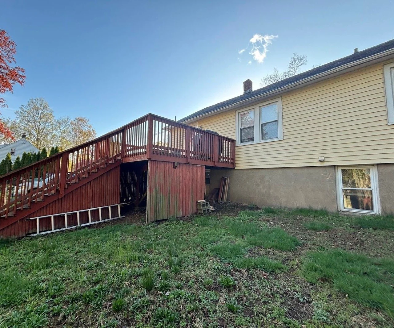 Outdated & Rotted Deck in South Elm St, Wallingford