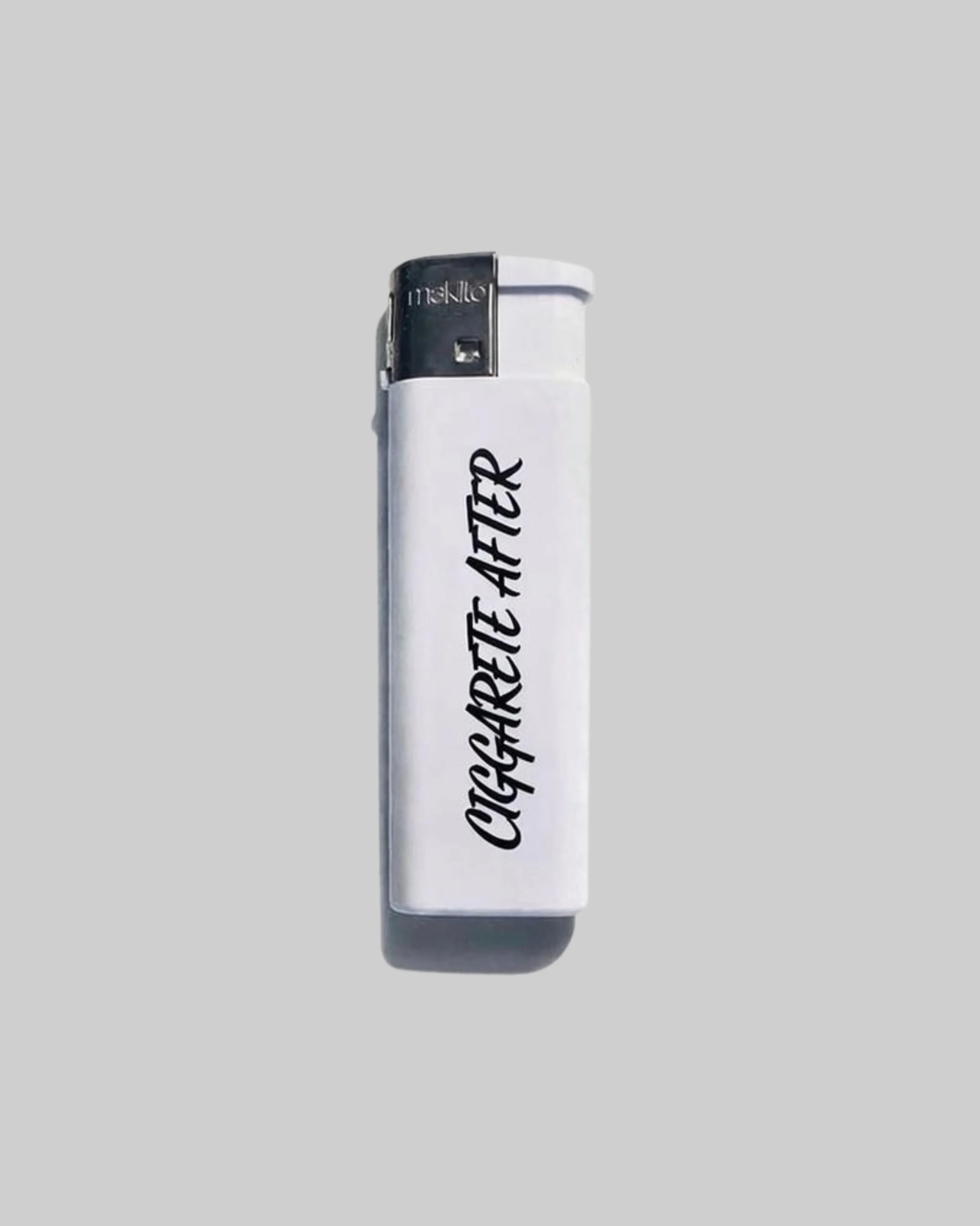 Custom white lighter with artistic illustration design, UV printed promotional lighter by Bali Stars Printing