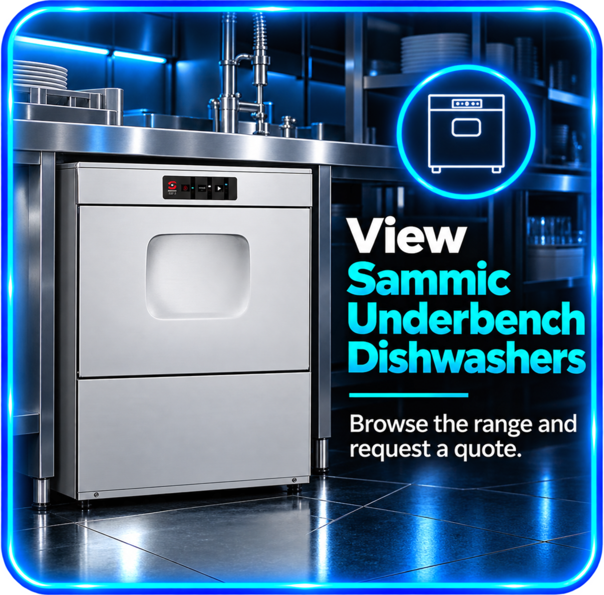 View Sammic underbench dishwashers