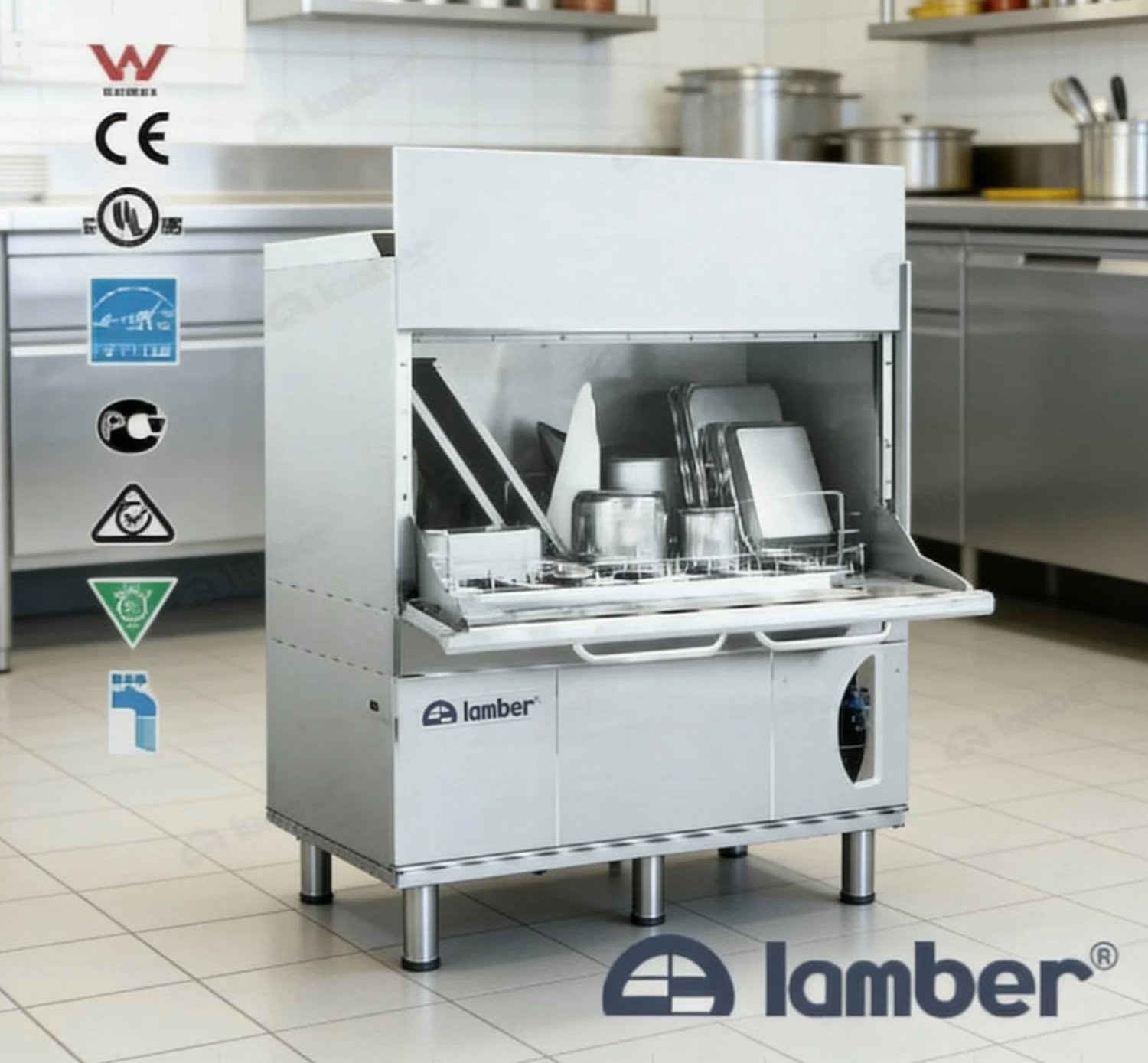 LP31-L-DY Commercial Potwasher (20 Baskets/Hour)

Large-format commercial potwasher designed for oversized cookware, trays, and high-volume kitchen operations.

Key Features:

AISI 304 stainless steel construction

Soft-touch electronic controls with