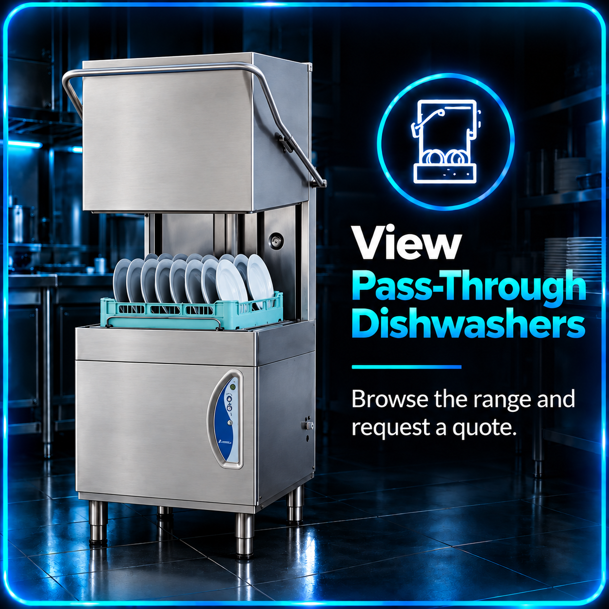 View Lamber pass-through dishwashers and request a quote from Worldwide CDM.
