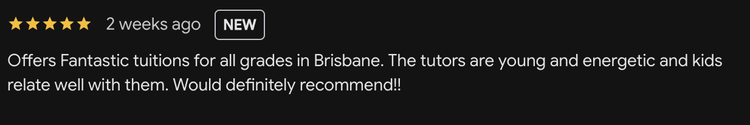Google review for ACE Academics