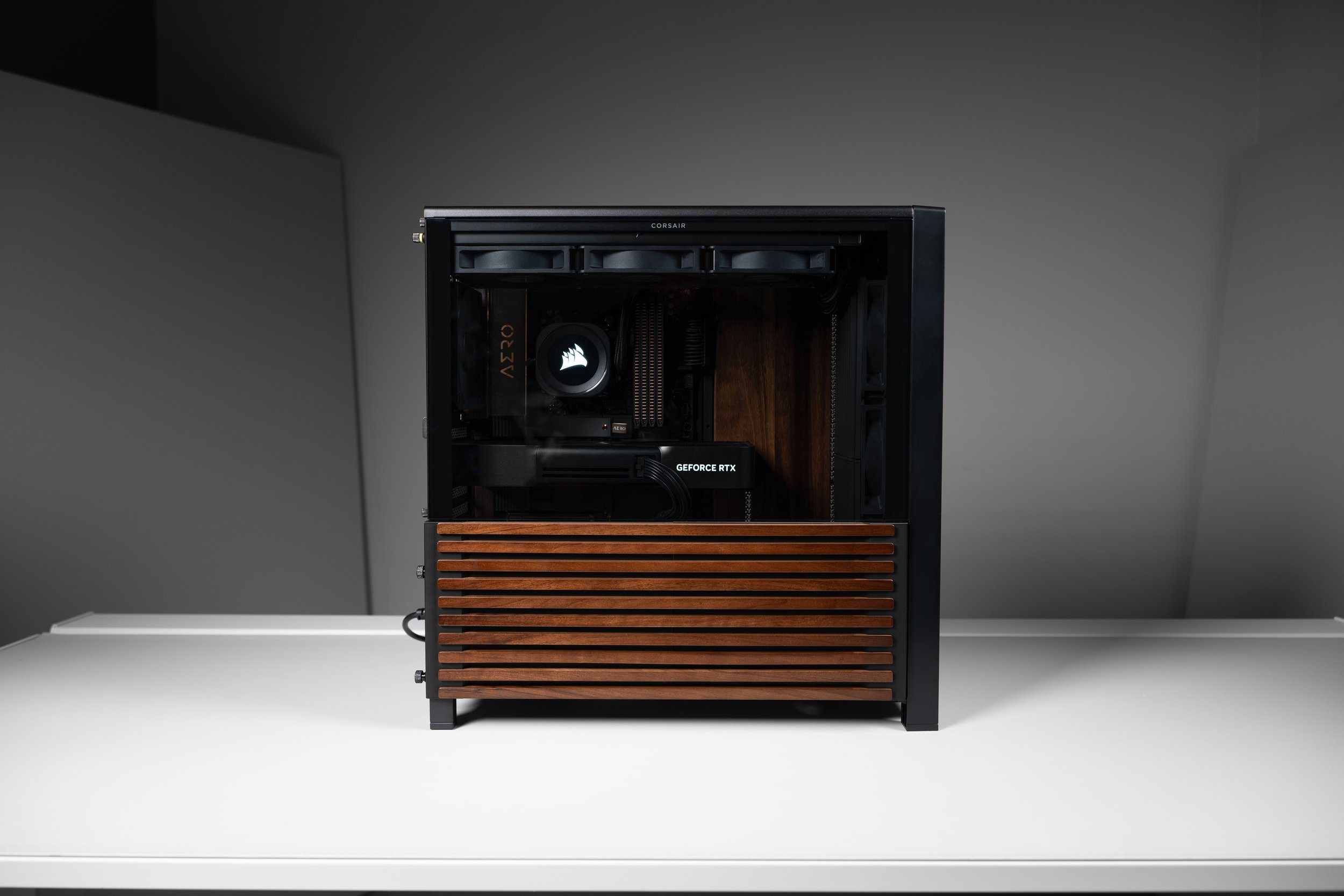 Corsair Frame 4000 black walnut build.