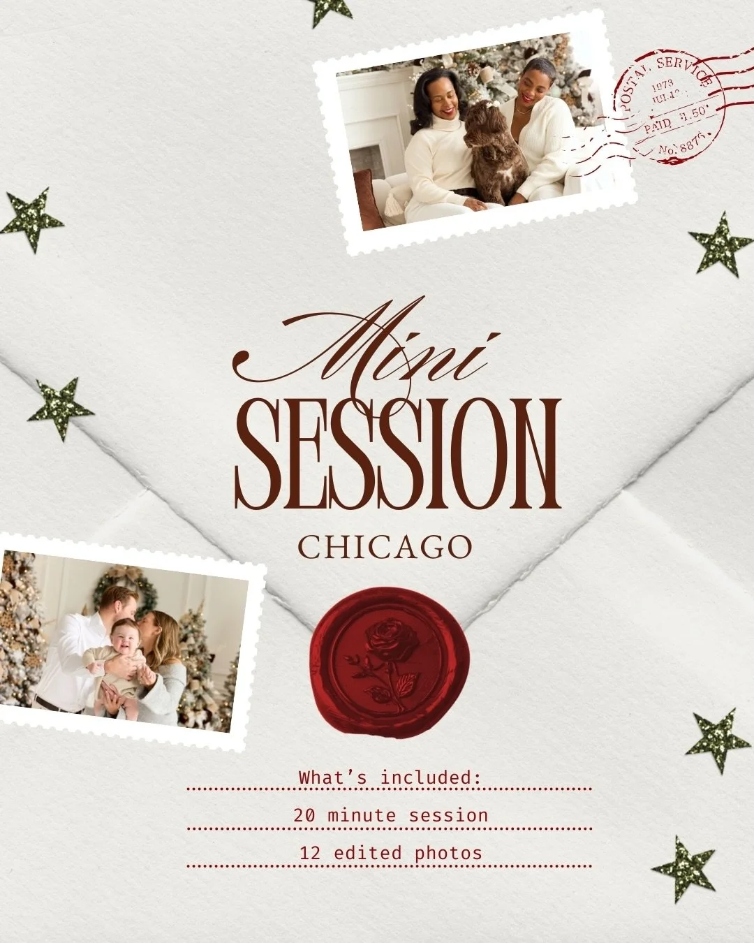 Our Holiday Minis are now open! ❄️✨
They&rsquo;re perfect for your holiday cards, capturing the magic of the season, or creating a timeless portrait for your holiday card.

We&rsquo;ve designed a beautiful, warm, and inviting set to bring the essence