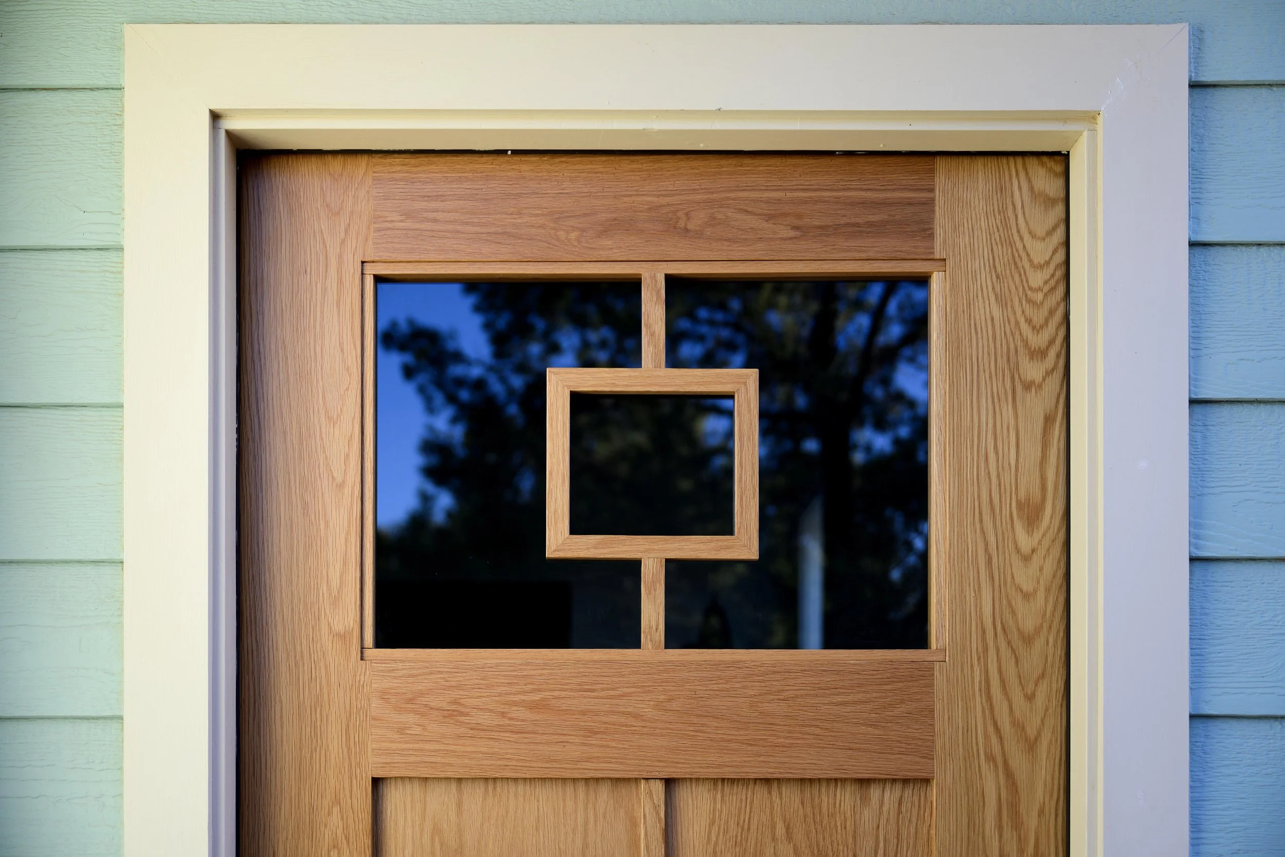 A Solid White Oak Entry Door Part 2:  Built, Installed, Done