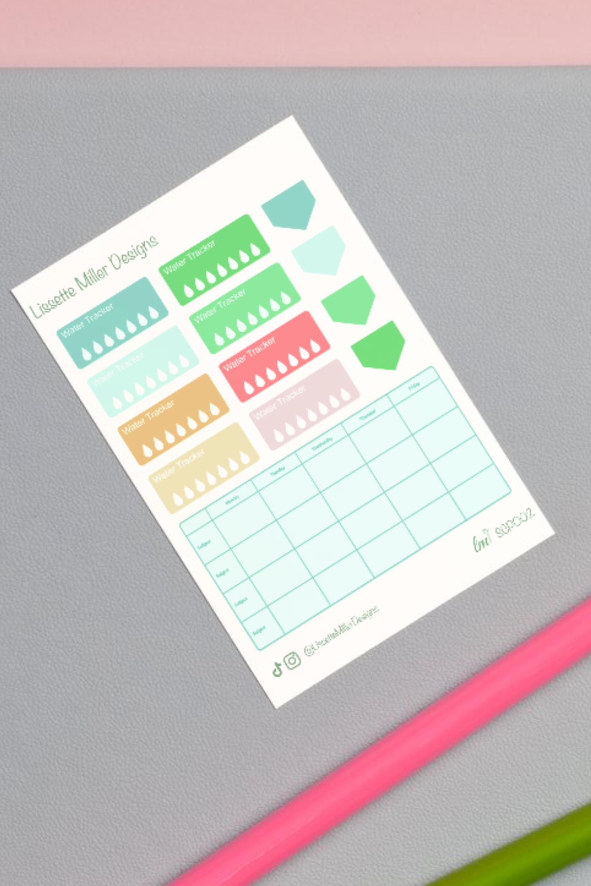 School Planner Sticker Set - 5 Pages