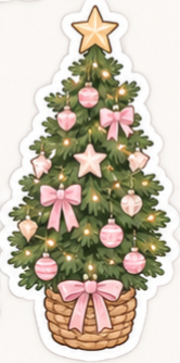 Whimsical Pink Decorated Christmas Tree