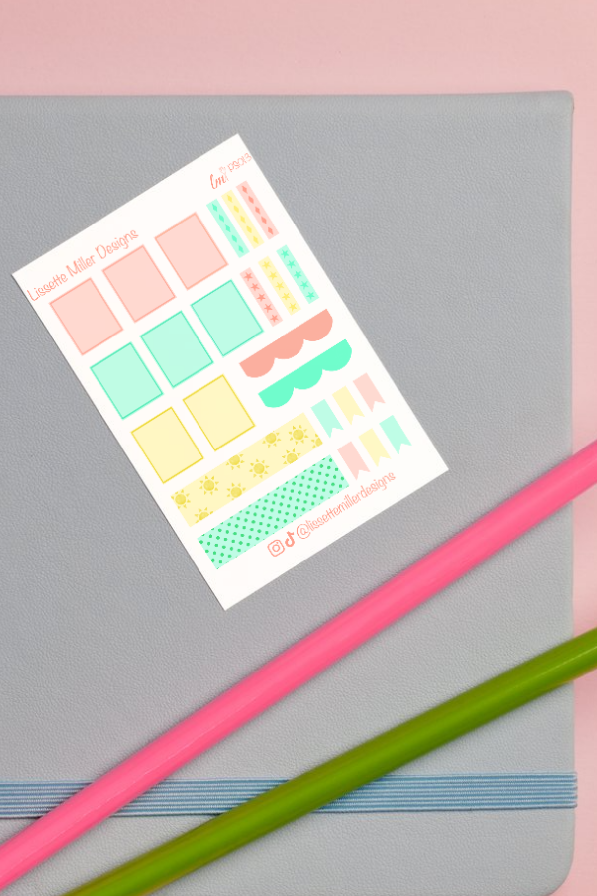 Vibrant Summer Planner Sticker Sheet Set