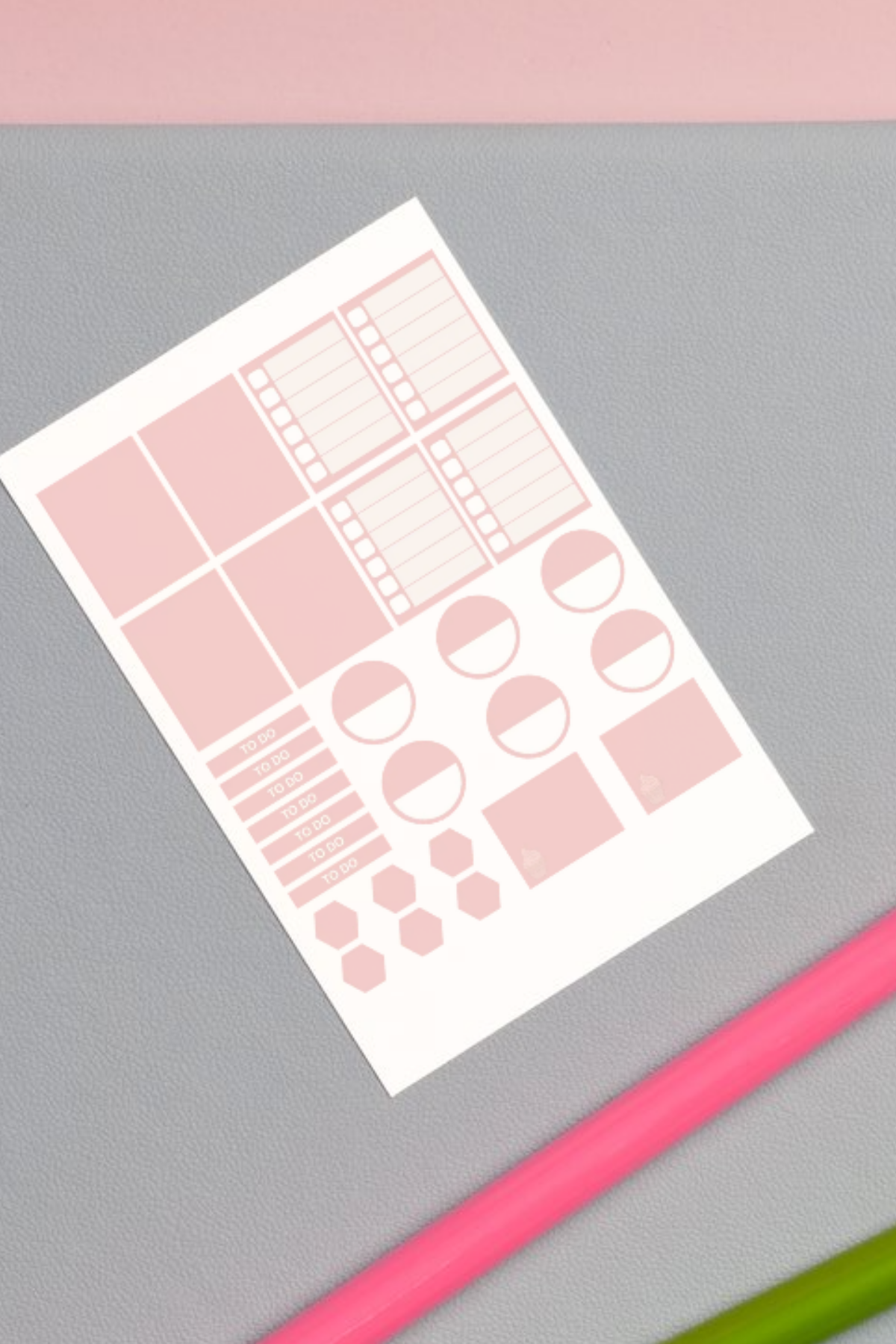 Charming Pink Planner Stickers