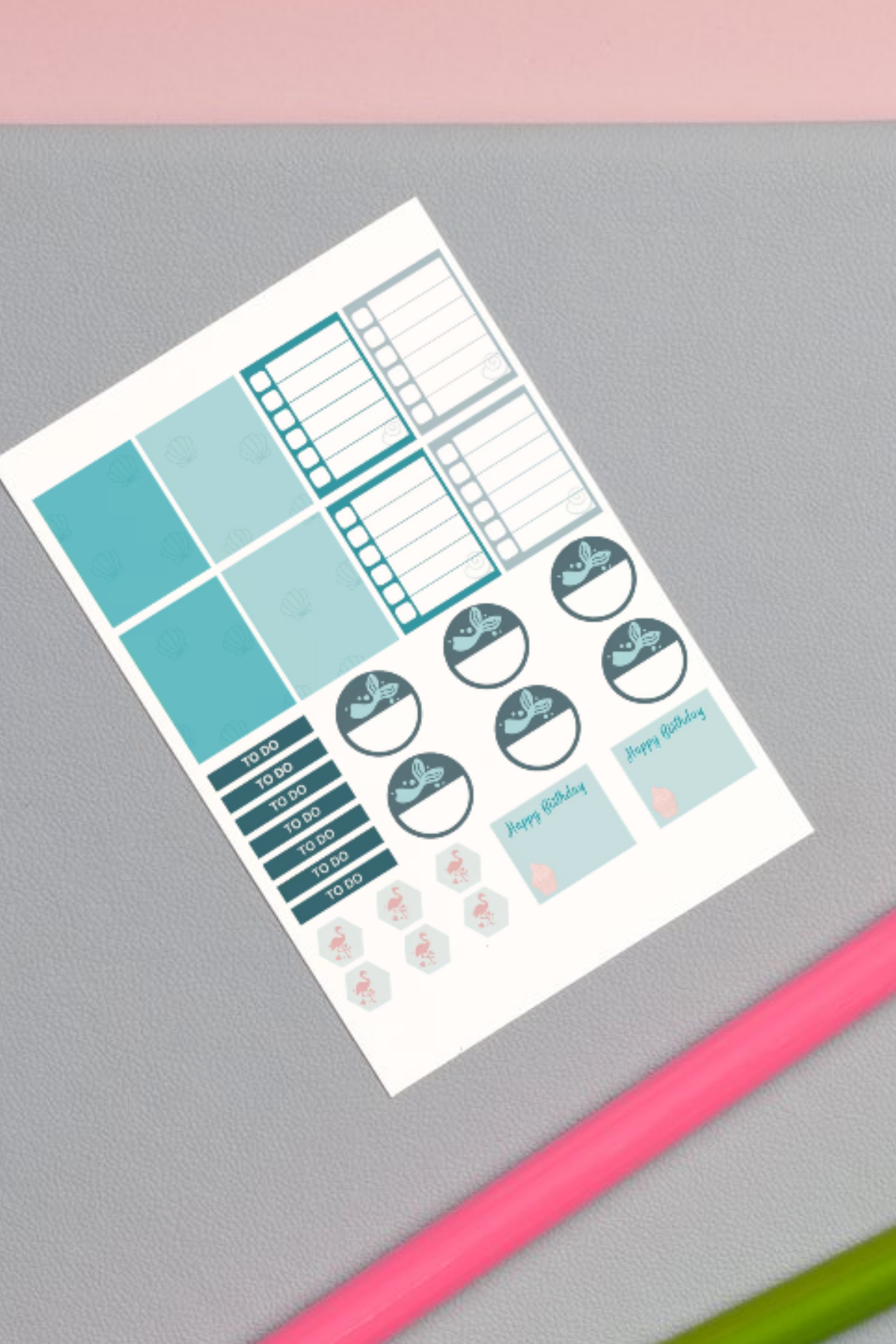 Ocean Life Planner Sheet