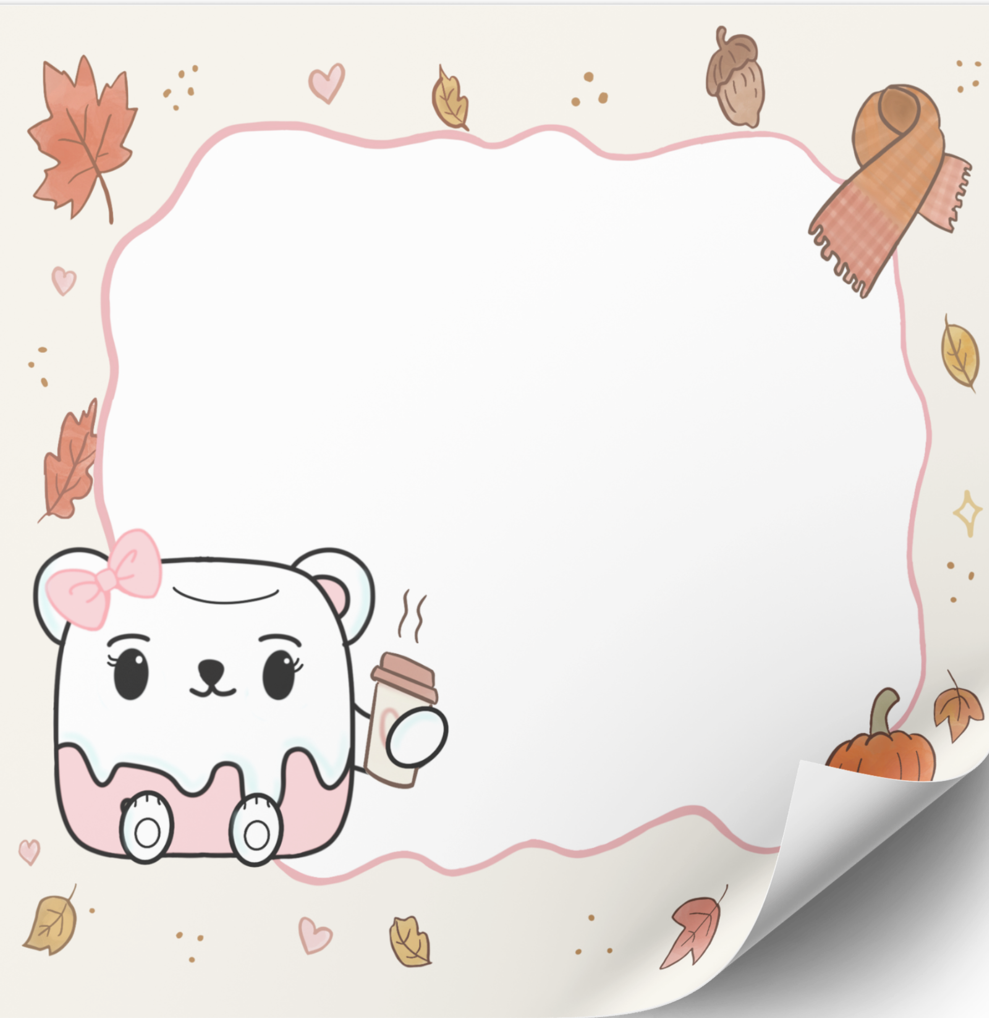 Mallowboo Fall Theme Note Pad