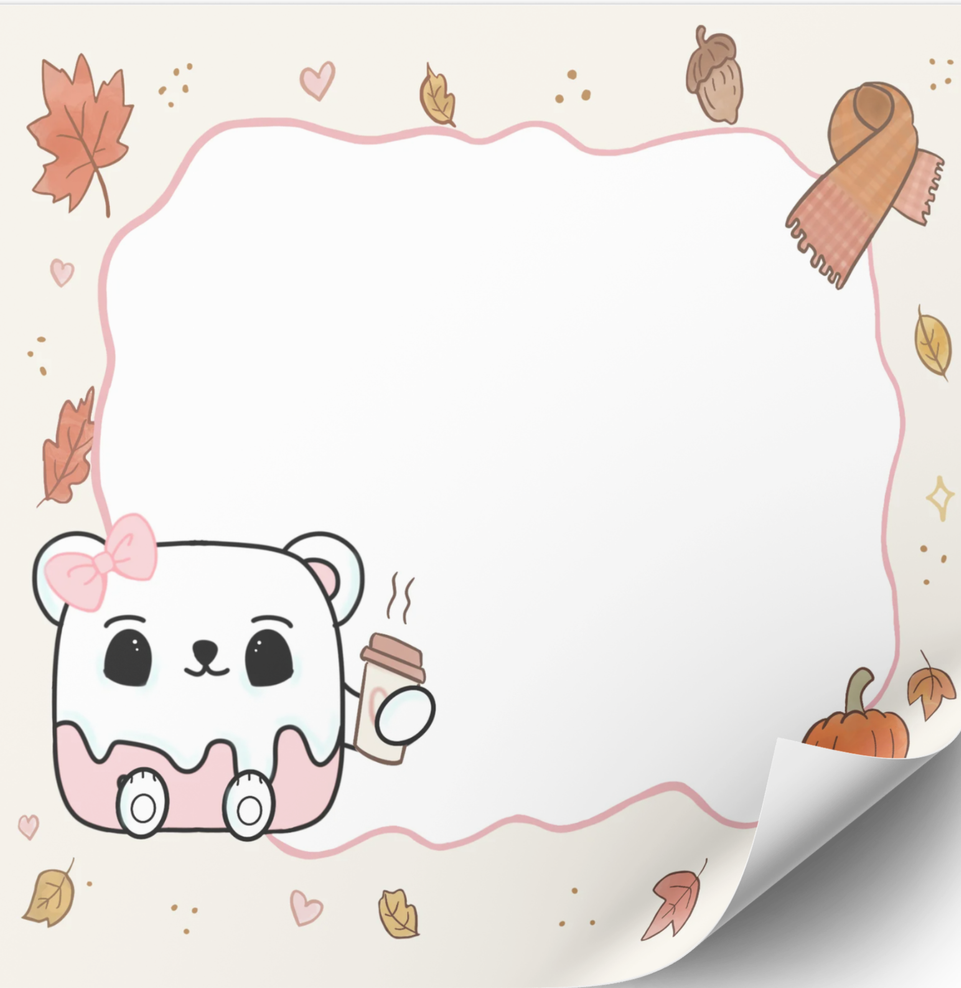 Mallowboo Fall Theme Note Pad