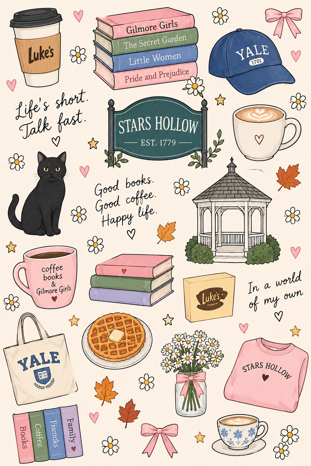 Gilmore Girls Stars Hollow Kindle Insert