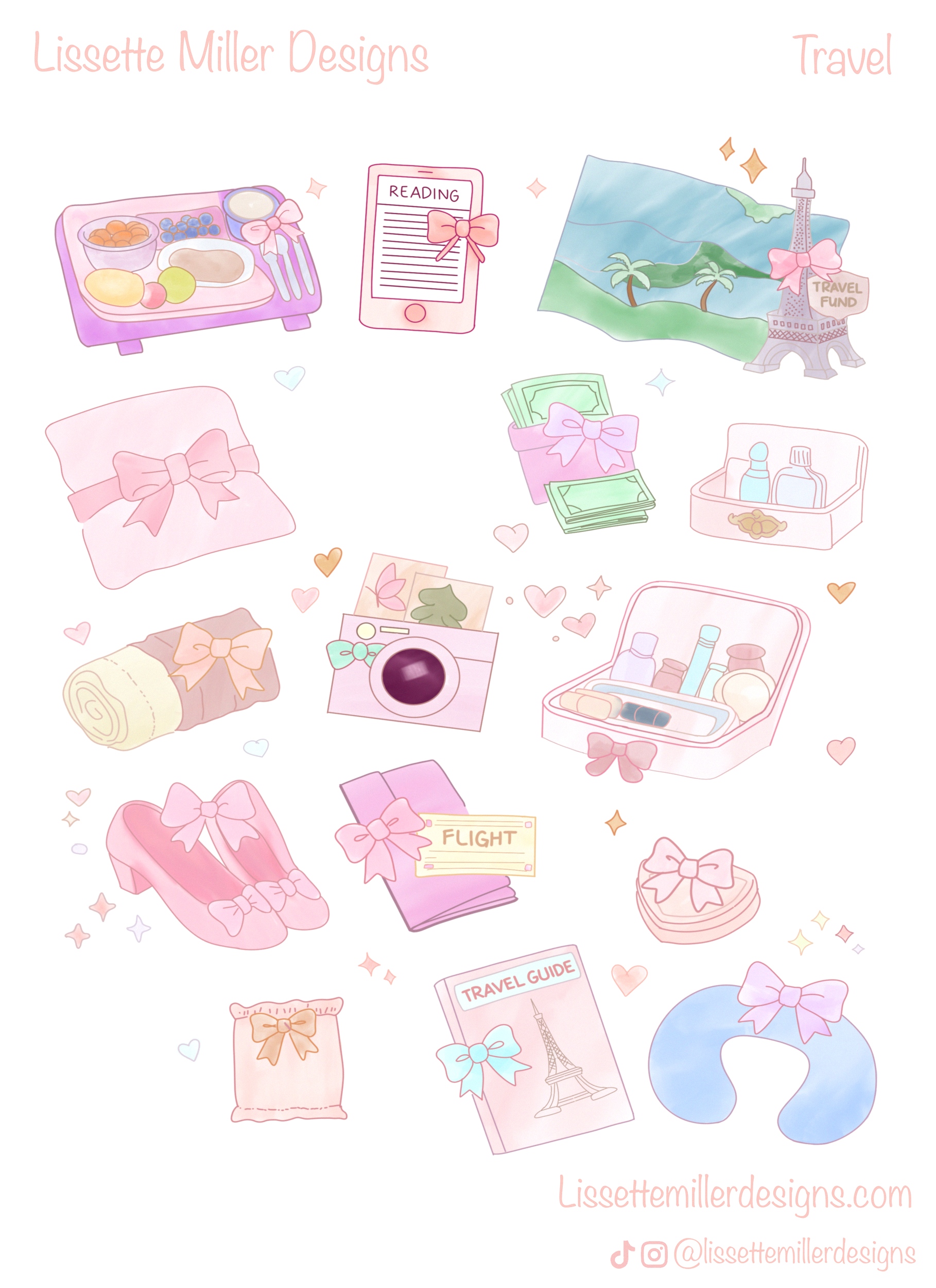 Wanderlust Travel Sticker Sheet