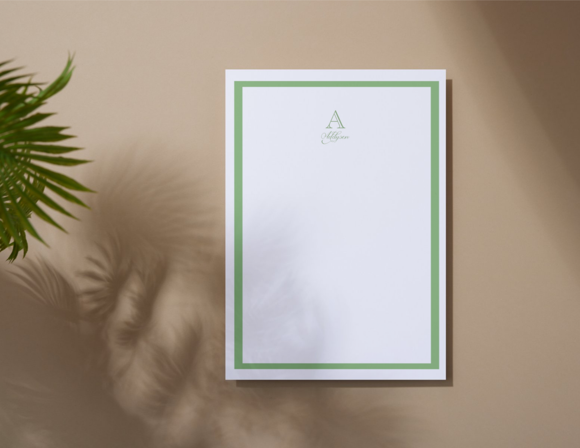 Personalized Initial Notepad
