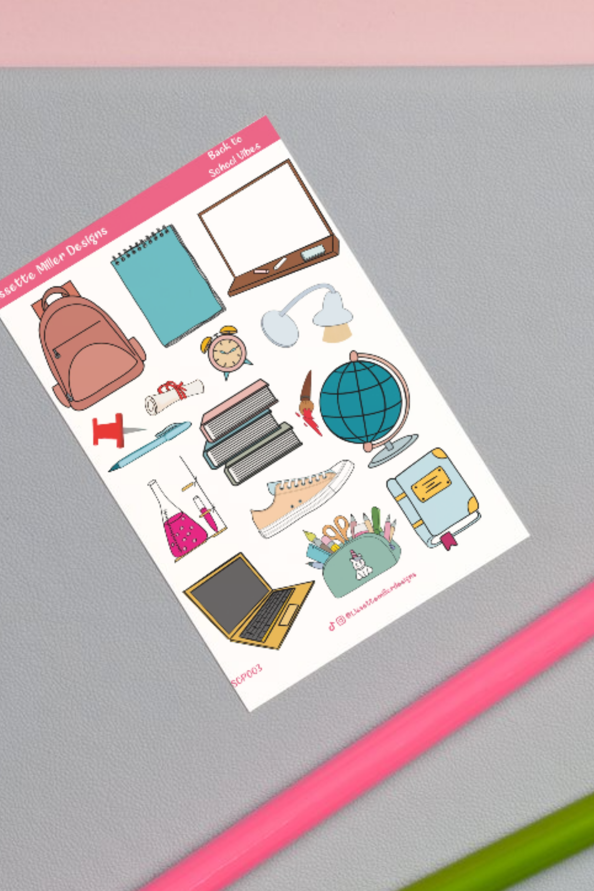 Back to School Vibes Sticker Sheet
