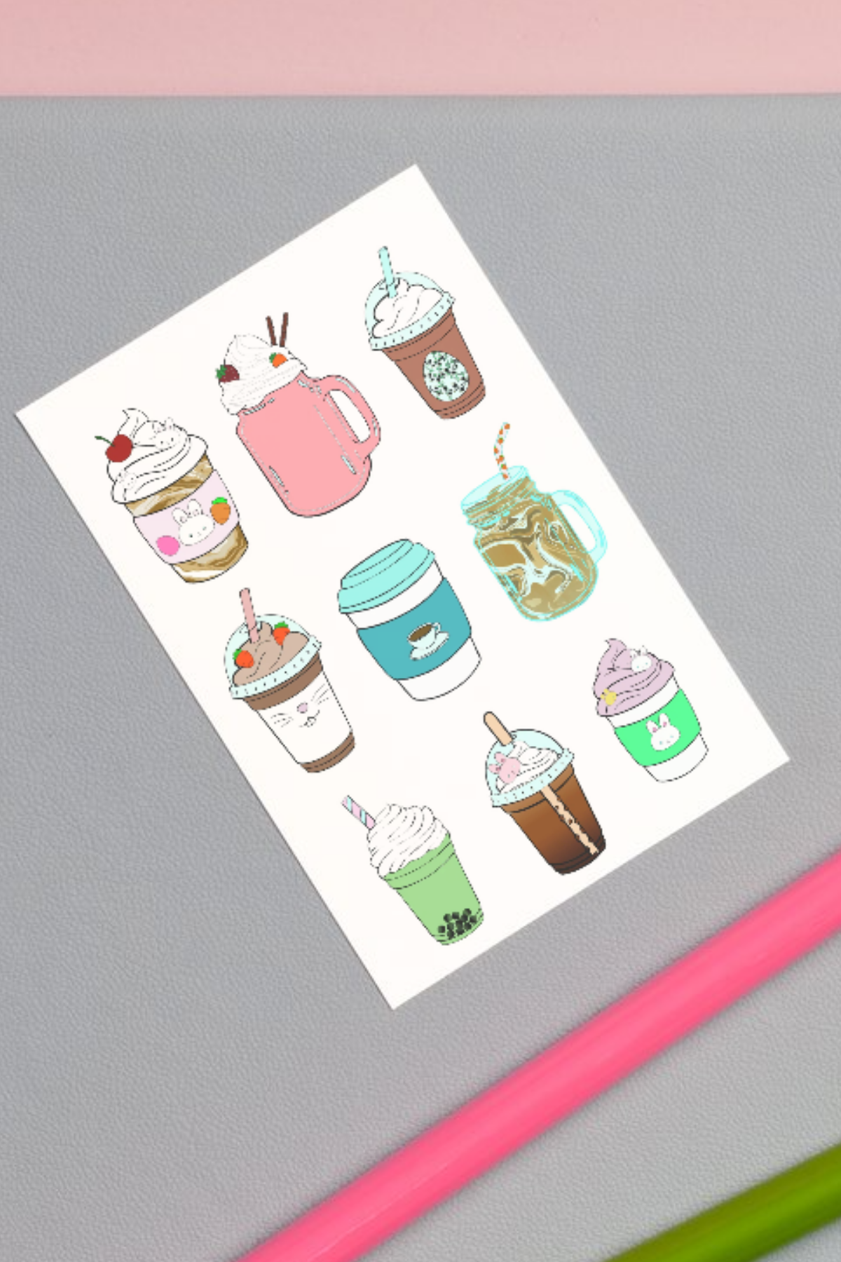 Spring Coffee Delight Stickers