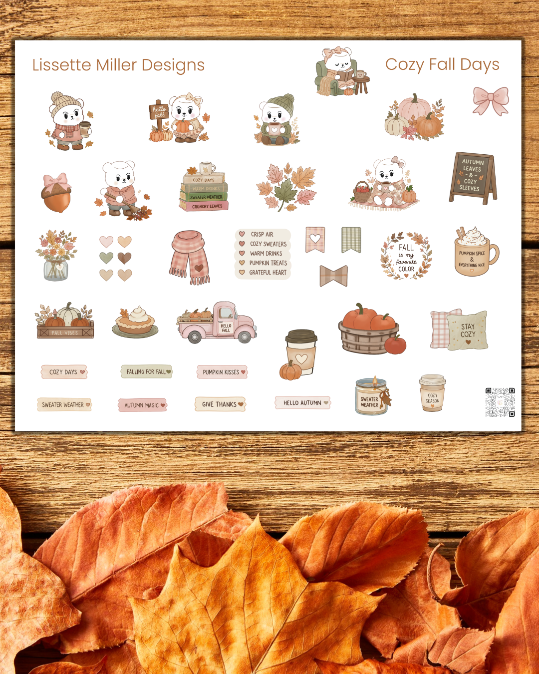 Cozy Fall Planner Stickers with Mallowboo