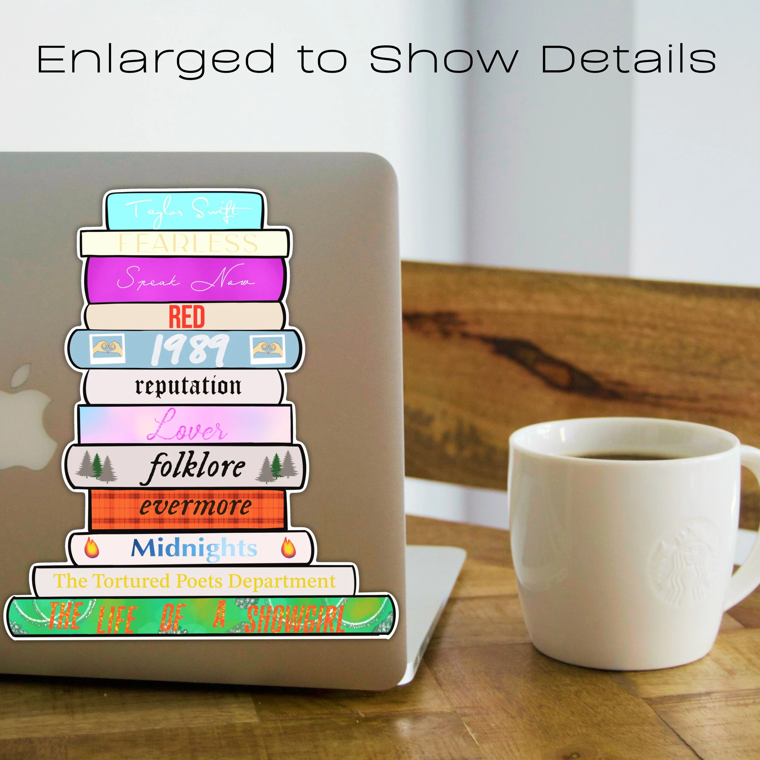 Taylor’s Library – Album Stack Sticker