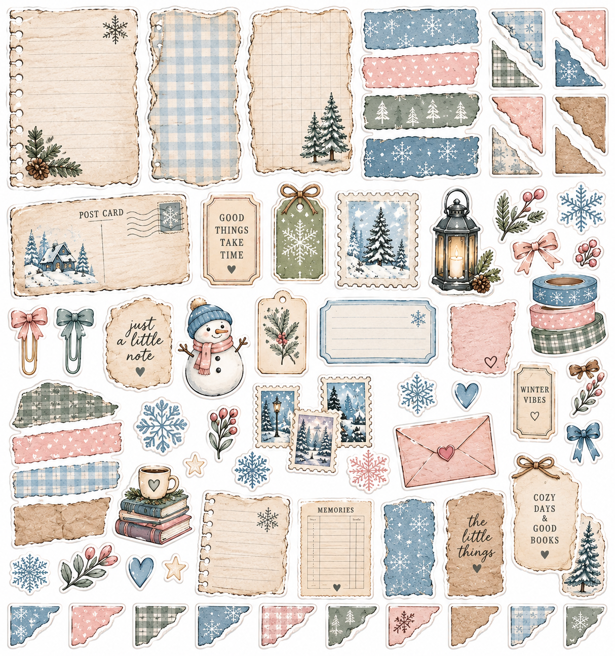 Enchanting Winter Journaling Sticker Sheet