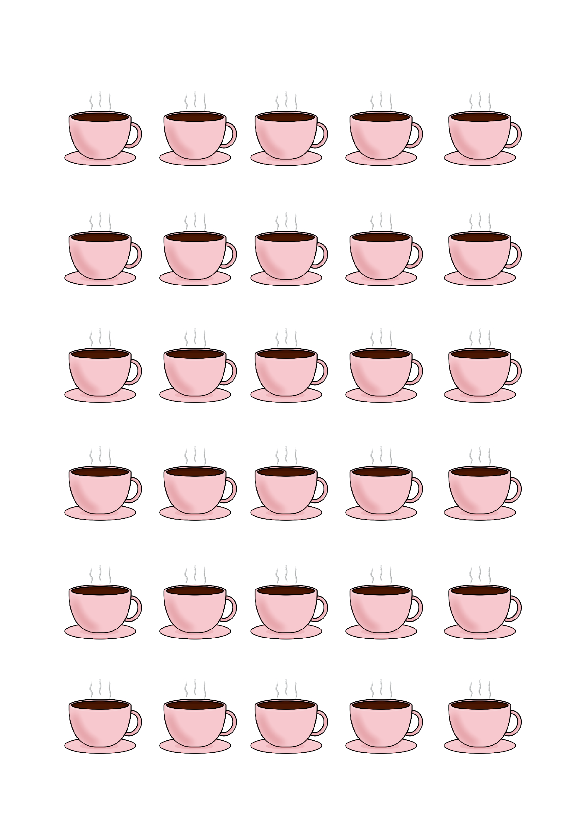 Coffee Cup Planner Sticker Sheet
