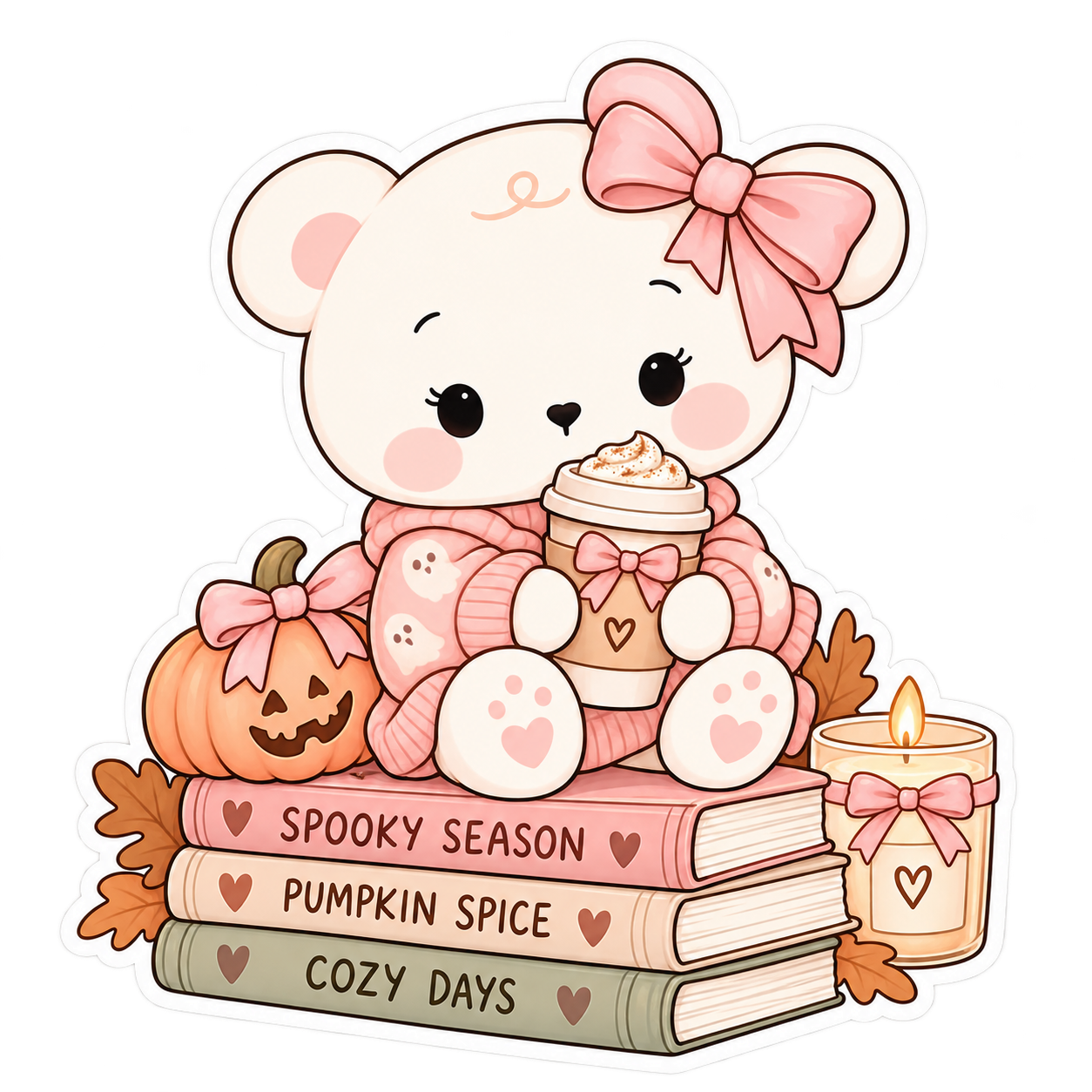 Mallowboo Fall Bear Sticker
