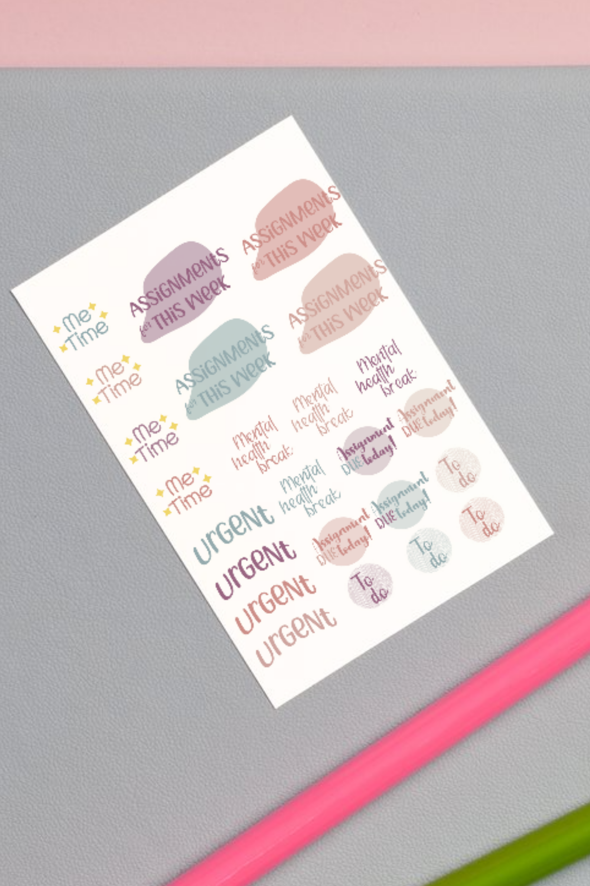 Student Essentials Planner Stickers - Set of 3