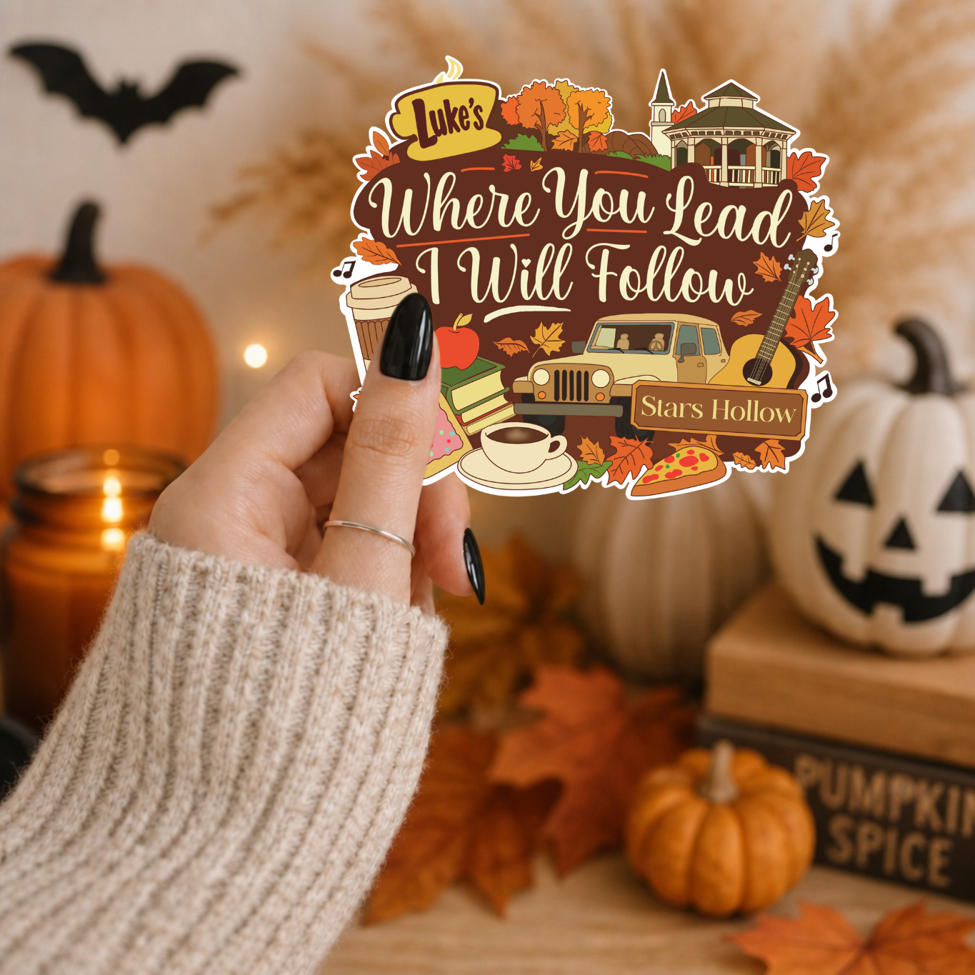 Stars Hollow 'Where You Lead I Will Follow' Sticker