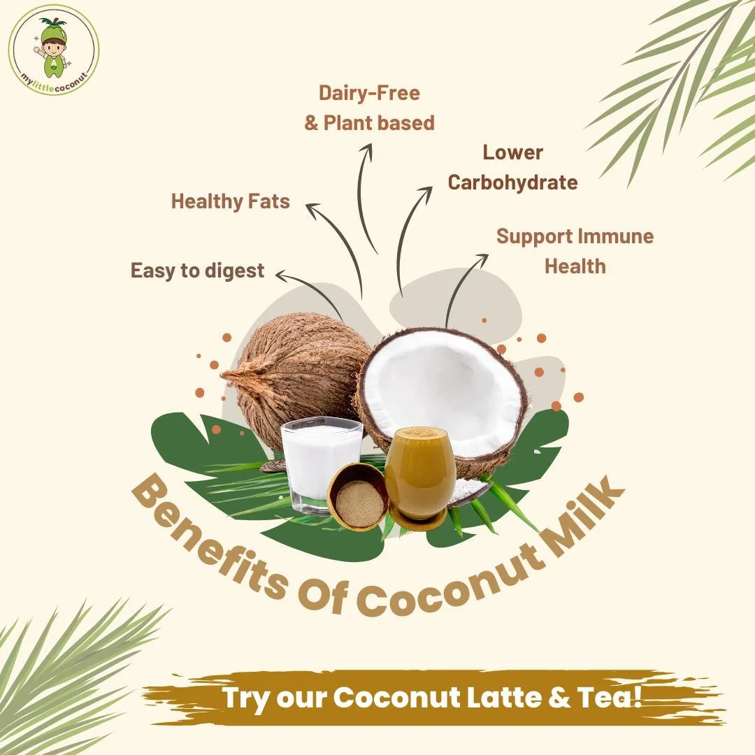 Discover the magic of coconut milk beyond just elevating your daily coffee &amp; tea ☕! Embrace the many benefits it brings to your life:

🌱 Dairy-Free &amp; Plant-Based Goodness
📉 Lower Carbs, Higher Health
💪 Fuel Your Body with Healthy Fats
🤗 G