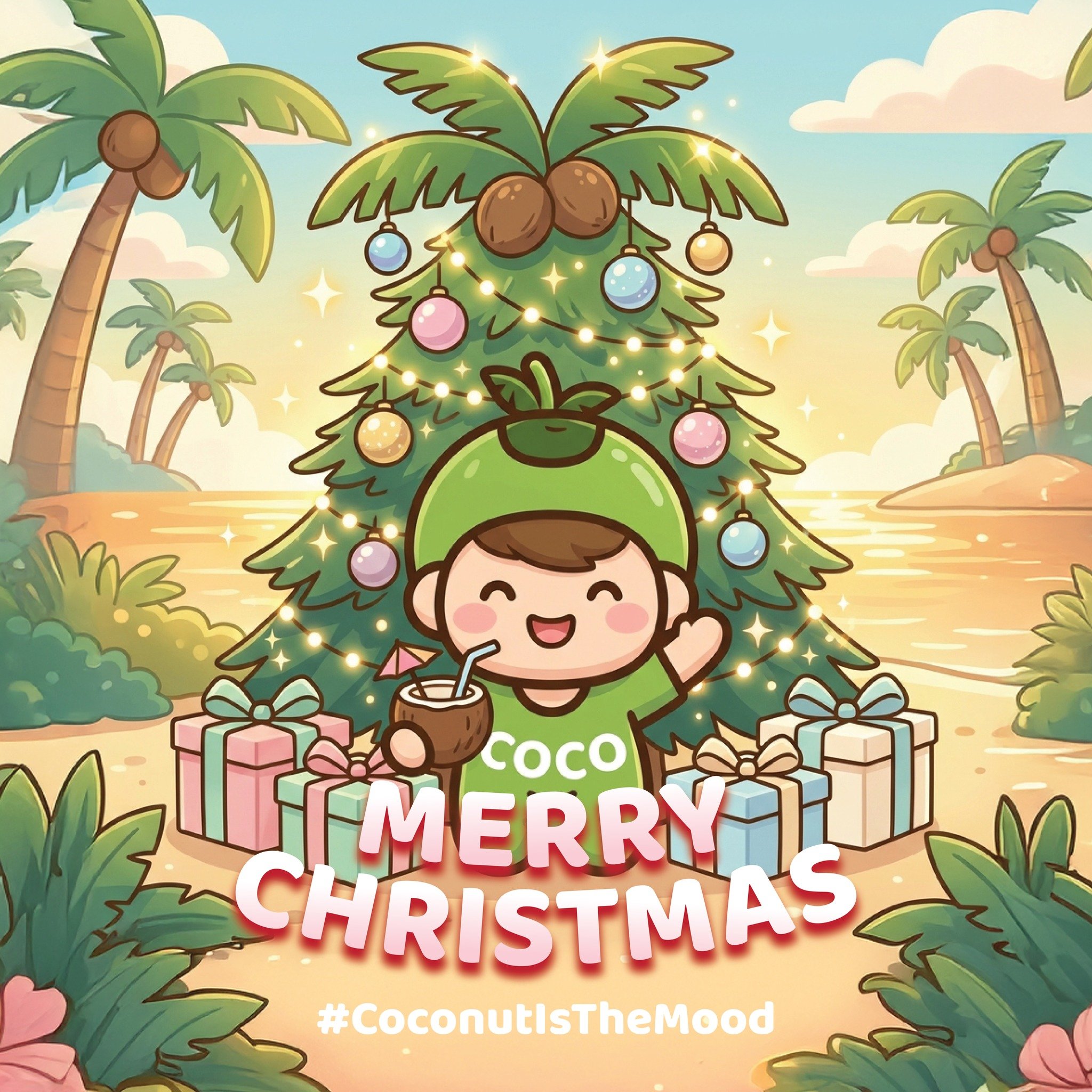 Ho ho ho~ 🎅🎄
Coco is sending warm hugs, happy smiles, and lots of coconut love your way! 🥥💚

🎄✨ Merry Christmas from all of us at My Little Coconut! ✨🎄