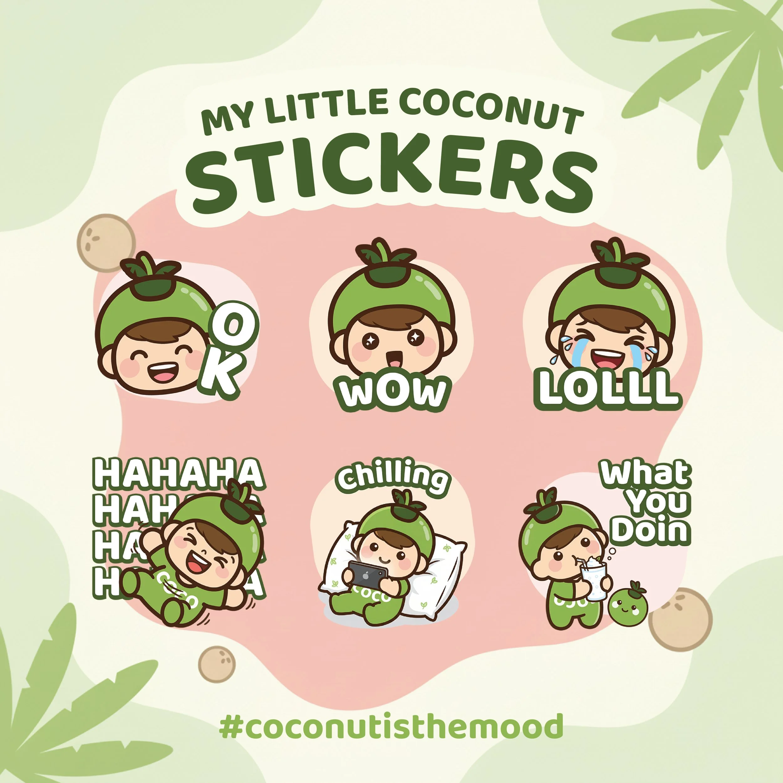My Little Coconut Stickers Pack