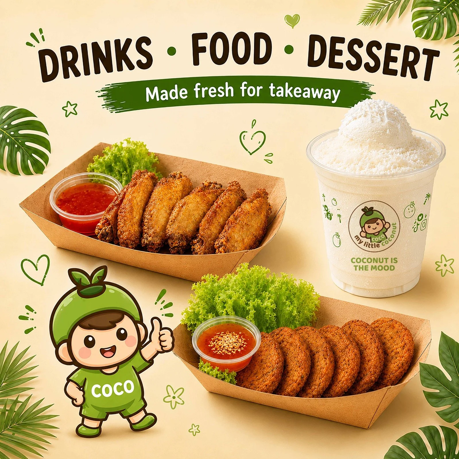 Thai-inspired food, coconut drinks and desserts at My Little Coconut Arab Street