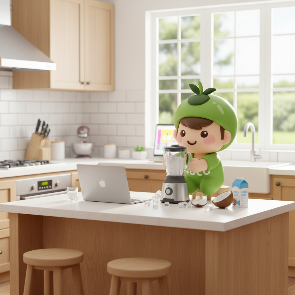 Coconut Shake, a famous beverage in Singapore. It is available at places like Merlion, Singapore Science Center, Marina Bay Sands and many tourist spots.