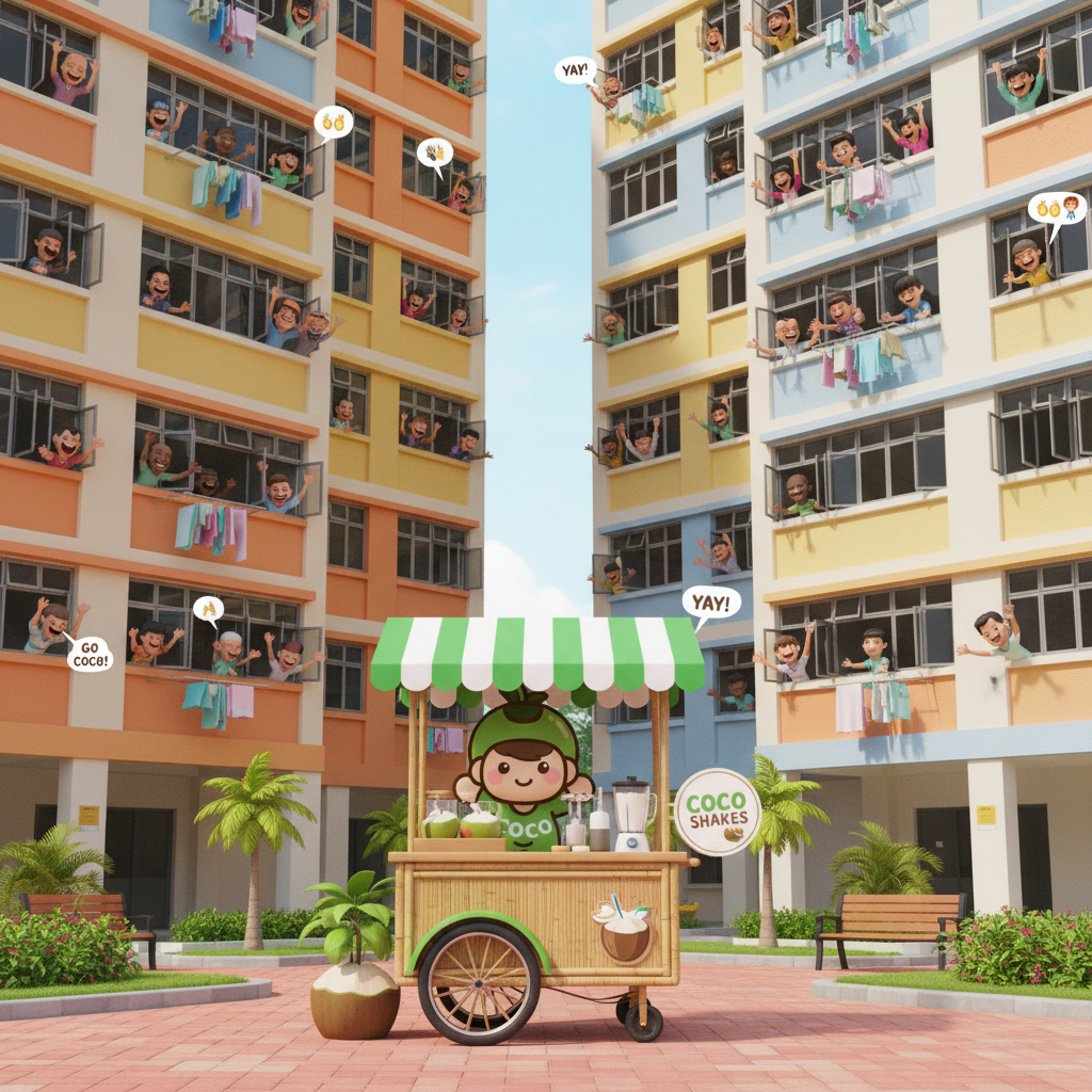 Coco with HDB Neighbourhood and Community