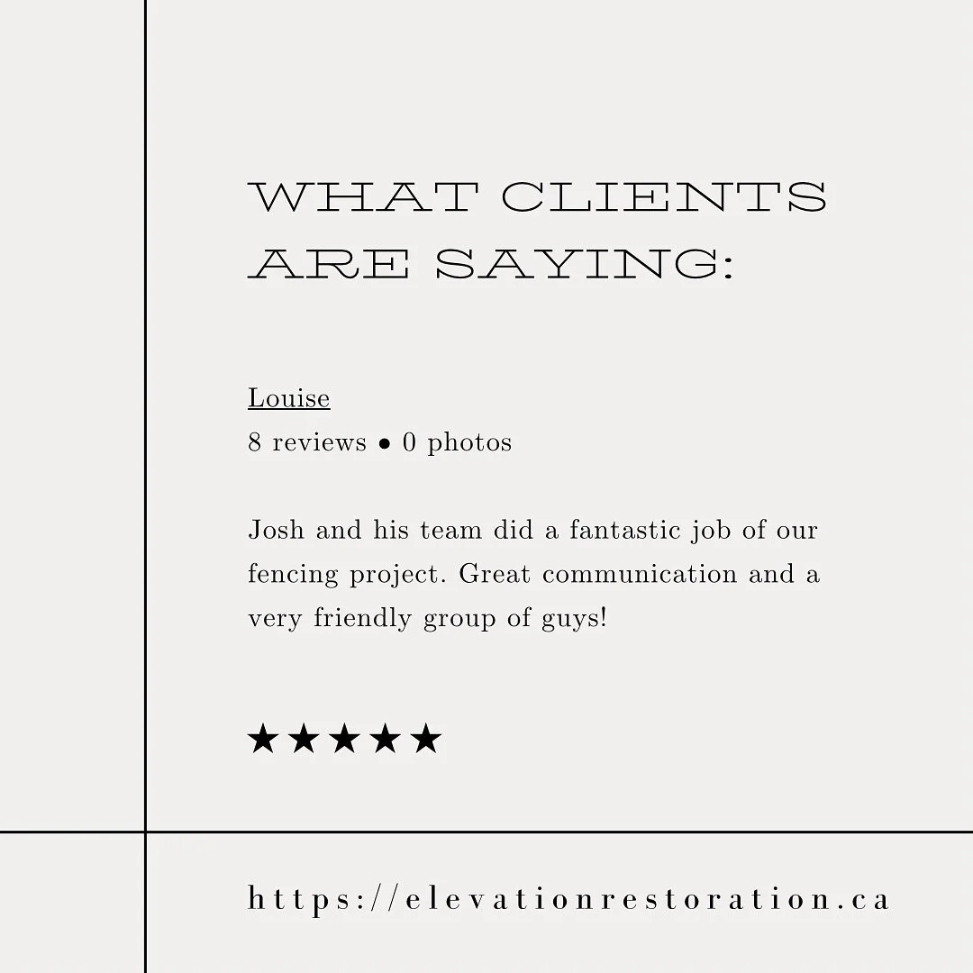 What clients are saying.

#restorenb #elevationrestoration