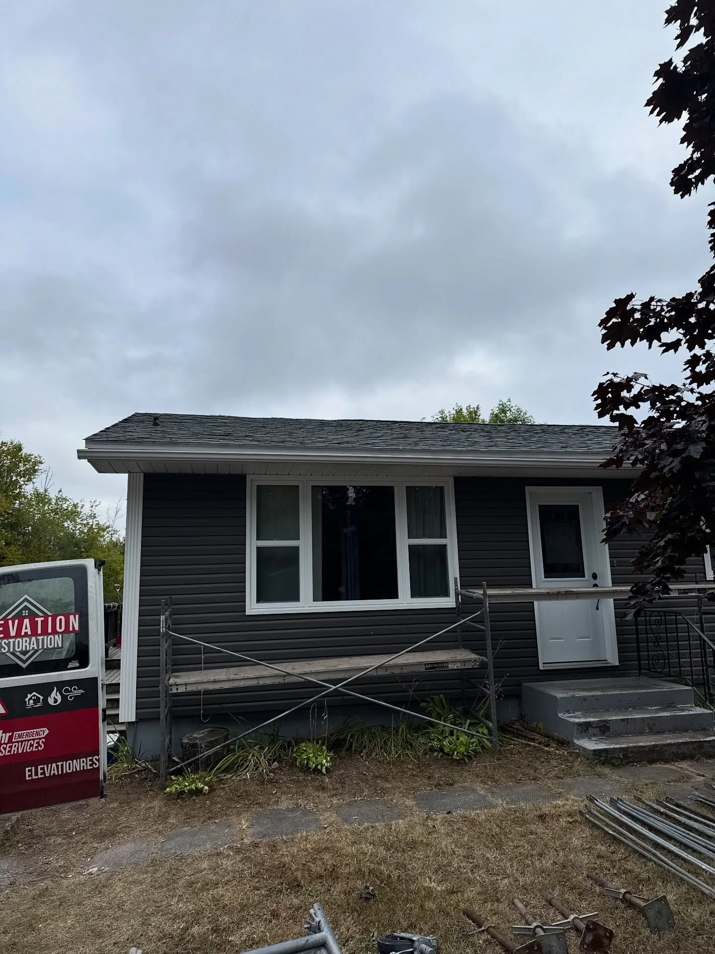 What initially started as a simple washroom renovation quickly turned into a full scale restoration project. We uncovered quite a surprise when we removed the drywall and insulation exposing the mold growth in the attic space. We removed the shingles