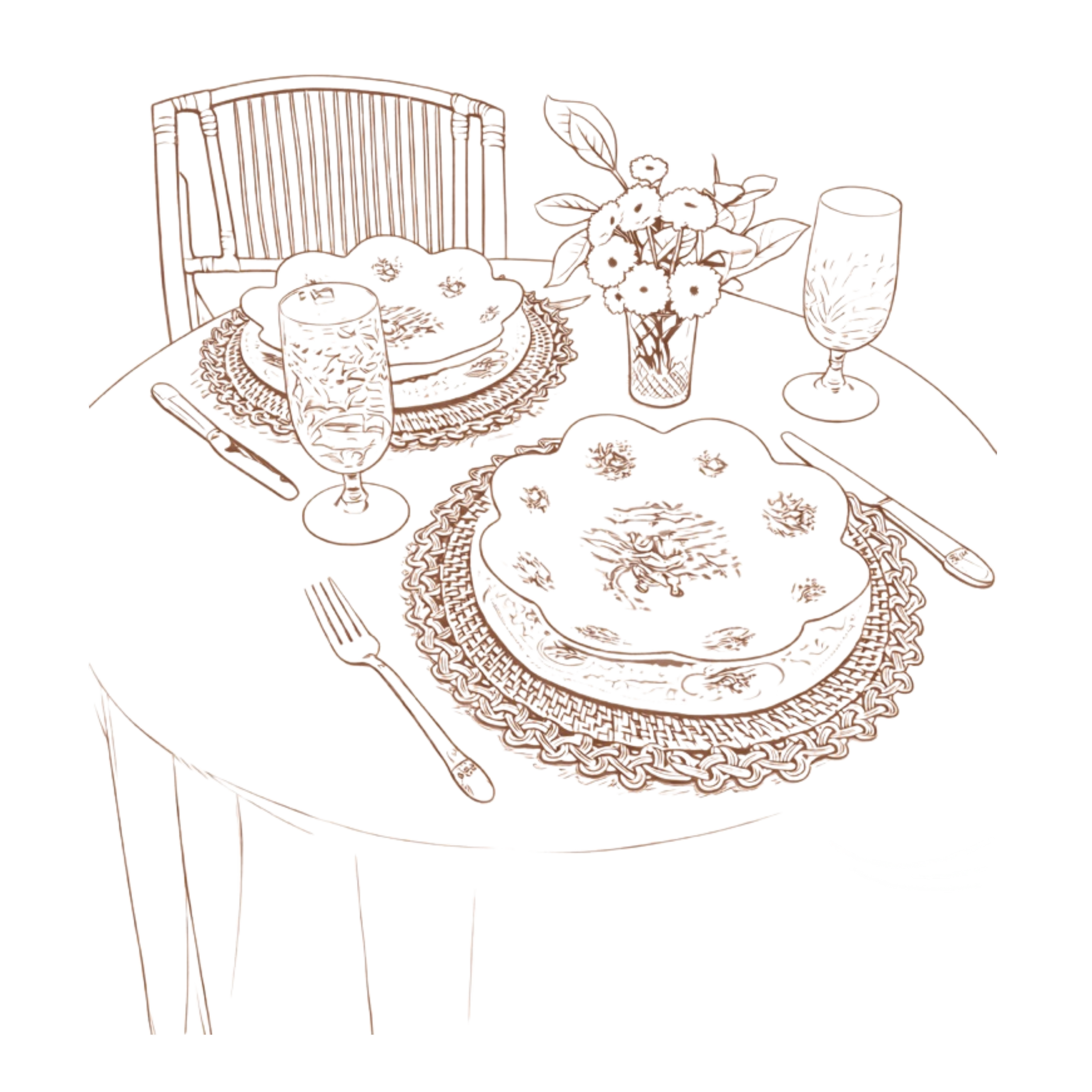 Table Setting Illustration