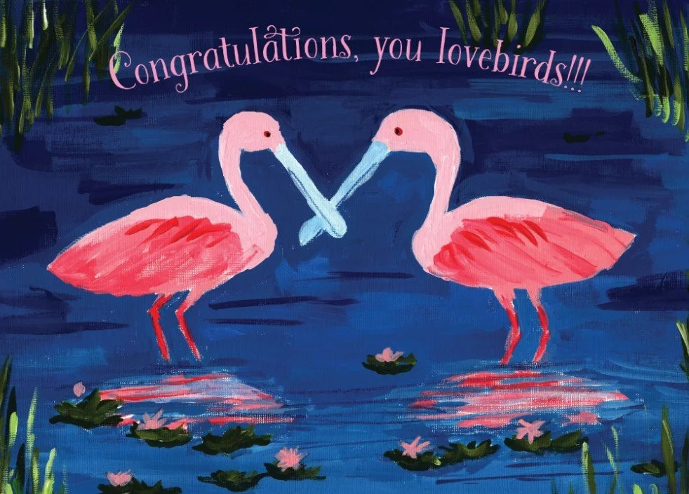 Spoonbills in Love