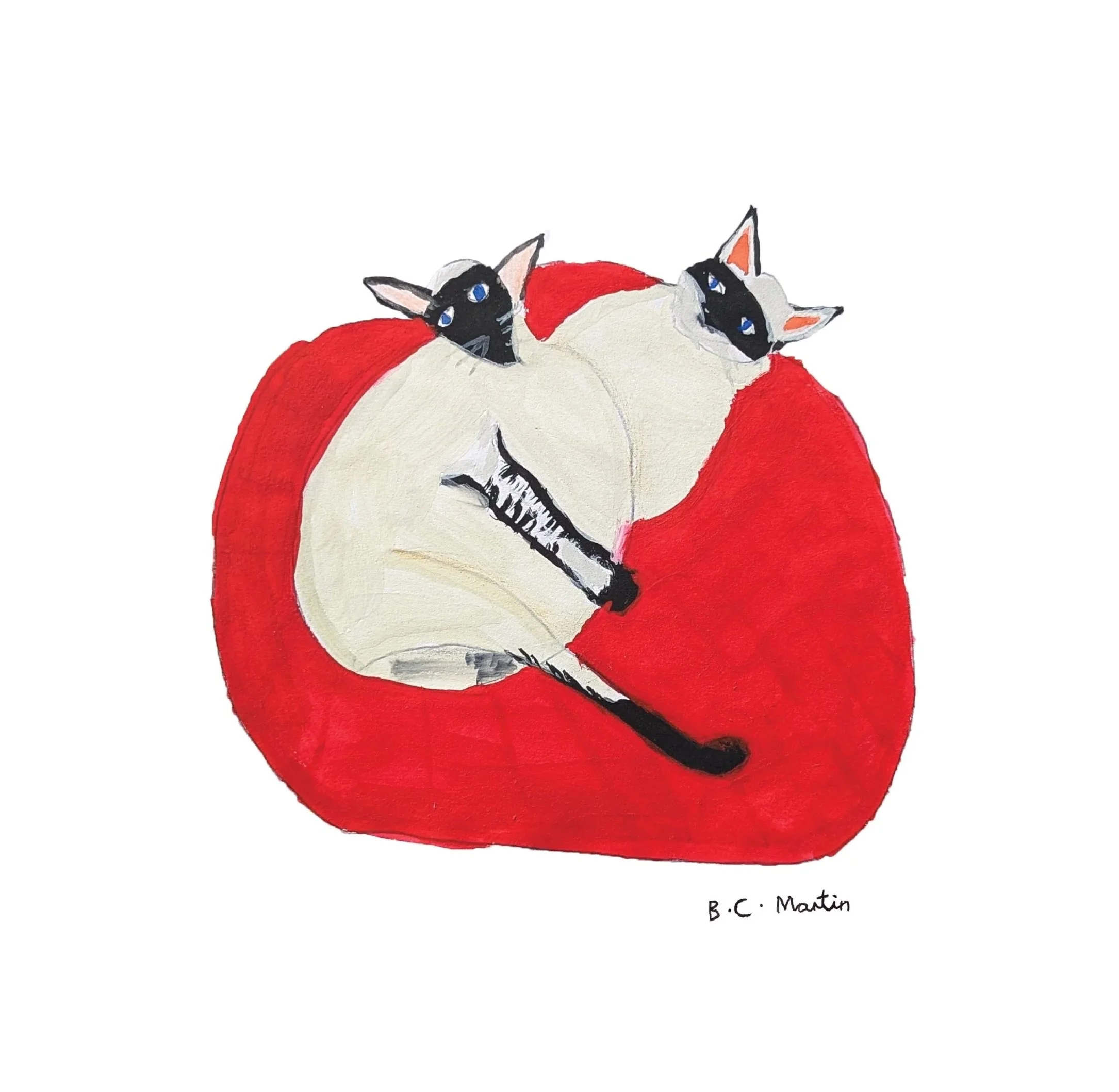 Siamese Cats Print